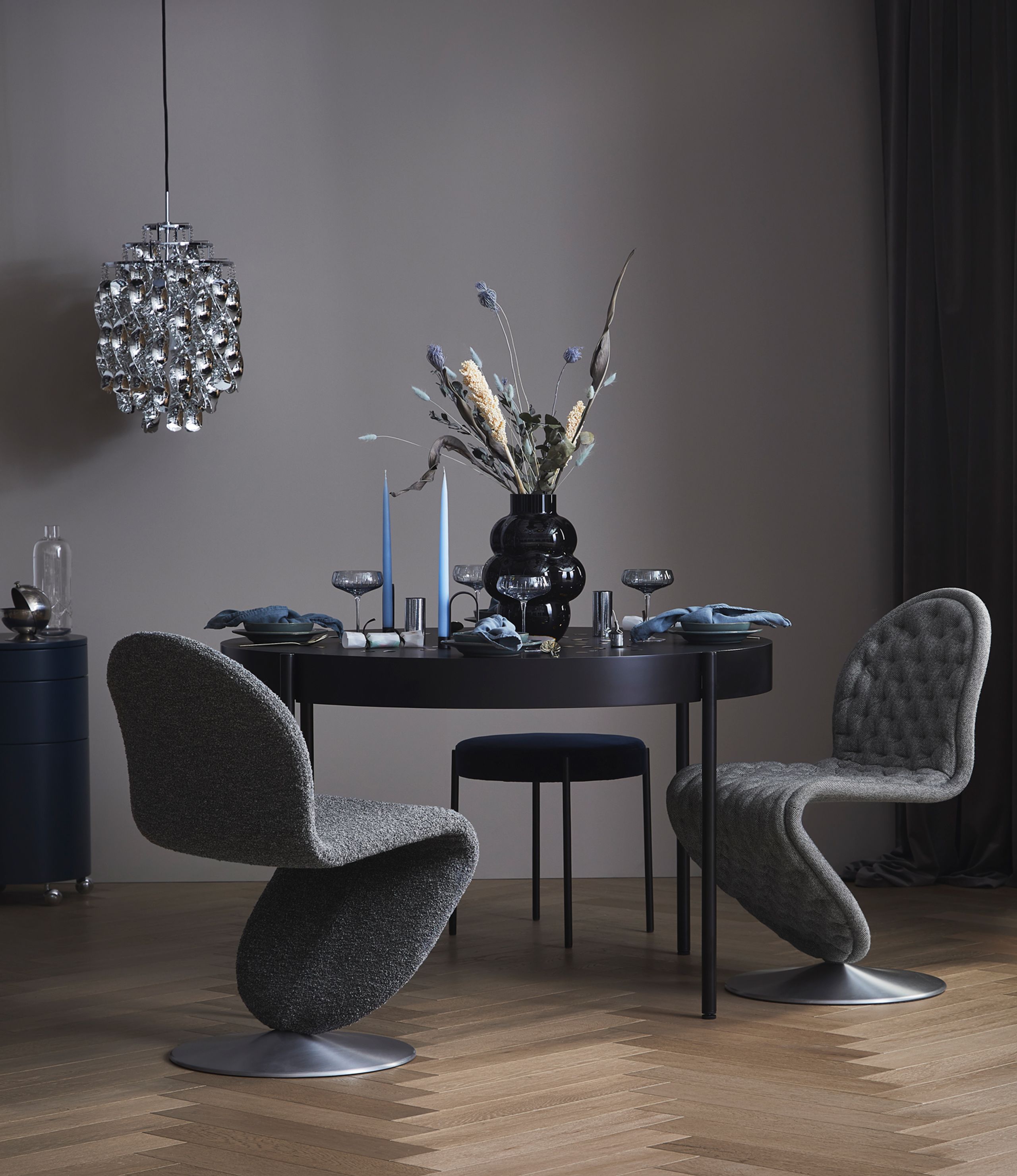 Verpan - Dining chair - System 1-2-3 Dining Chair - Steelcut Trio 153