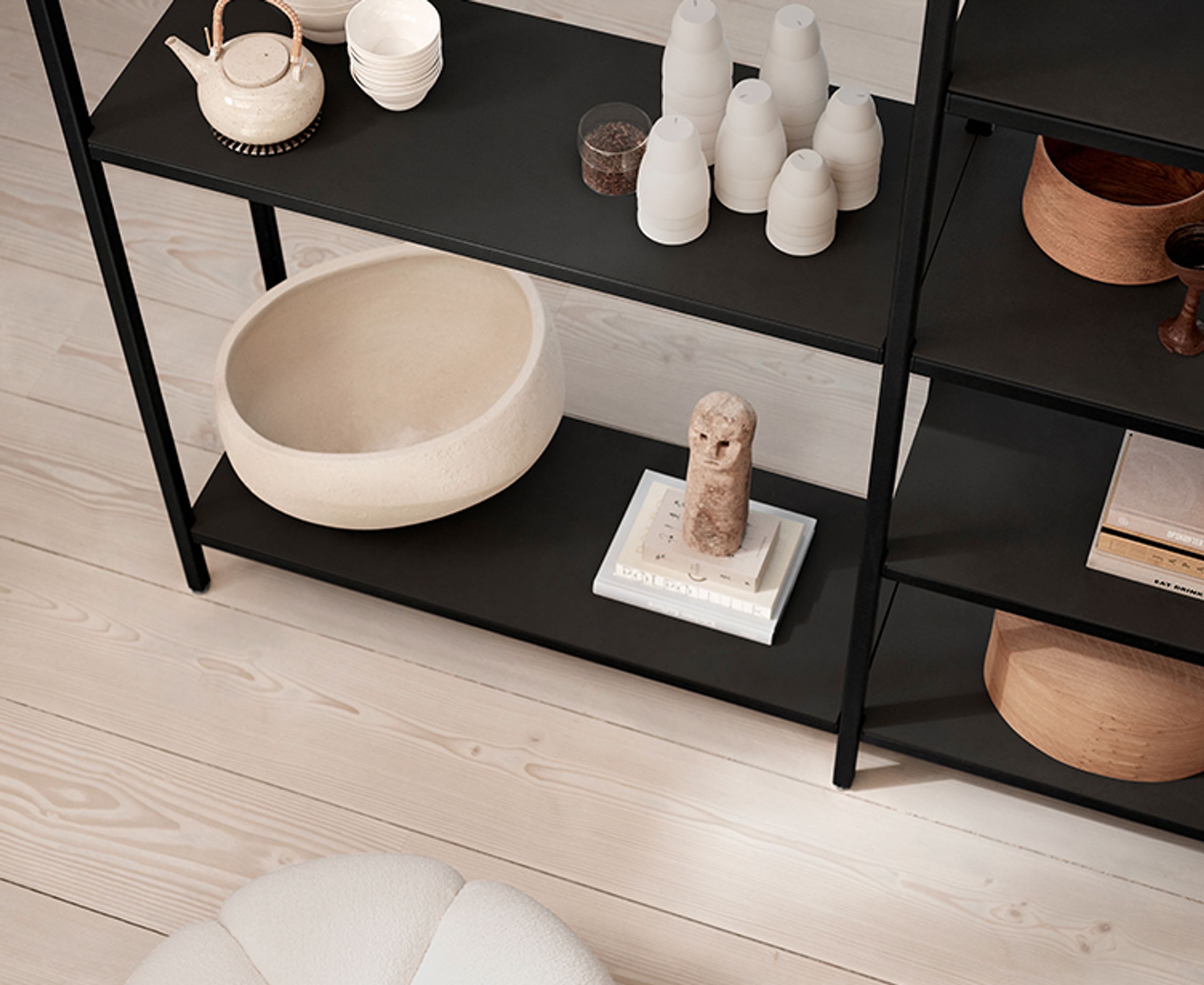 Vipp - Reol - Rack Display - Vipp475 & Vipp476 - Black laminate / Black Aluminum