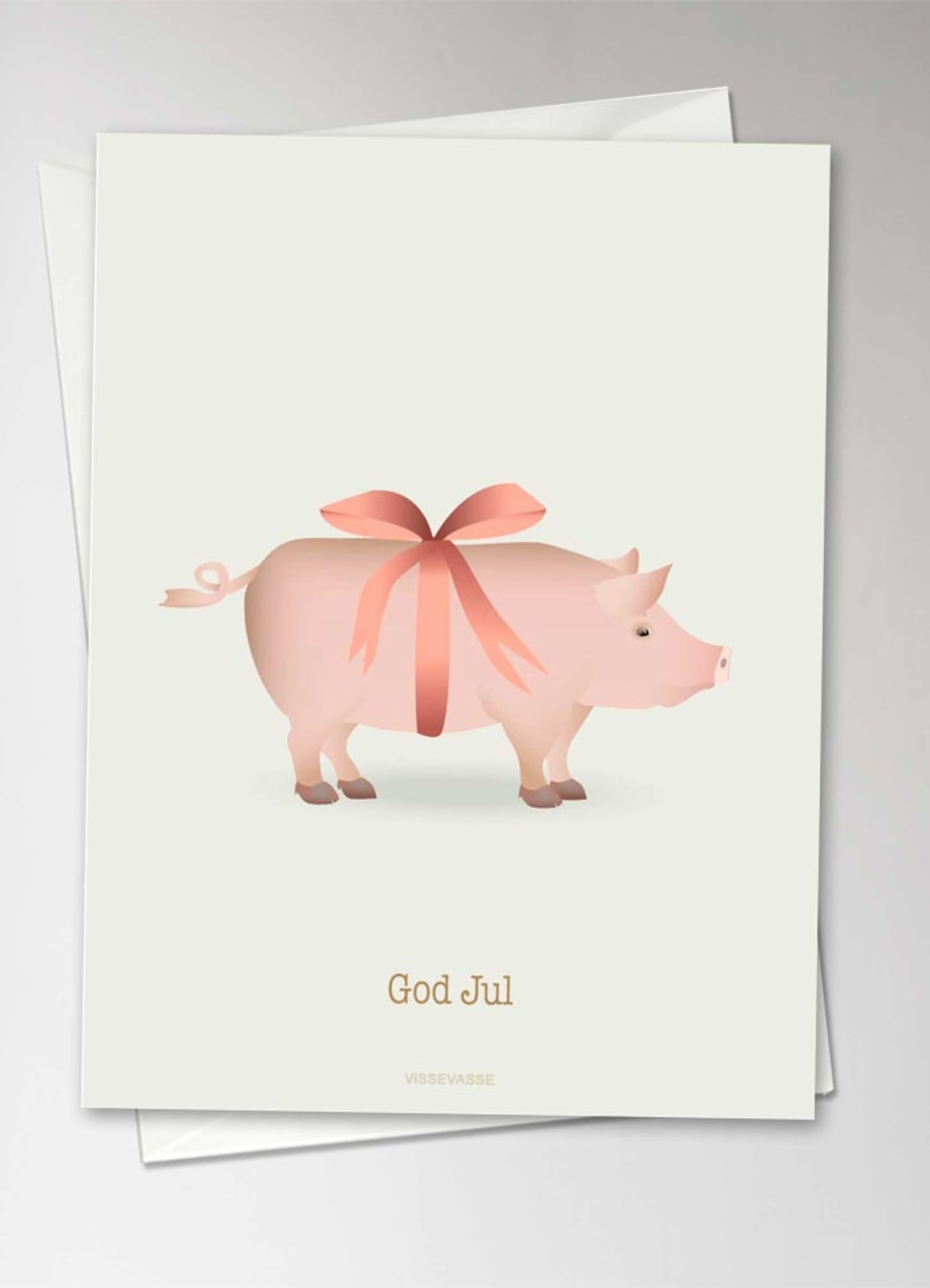 ViSSEVASSE - Cards - Marry Christmas - Marzipan pig Card - Christmas
