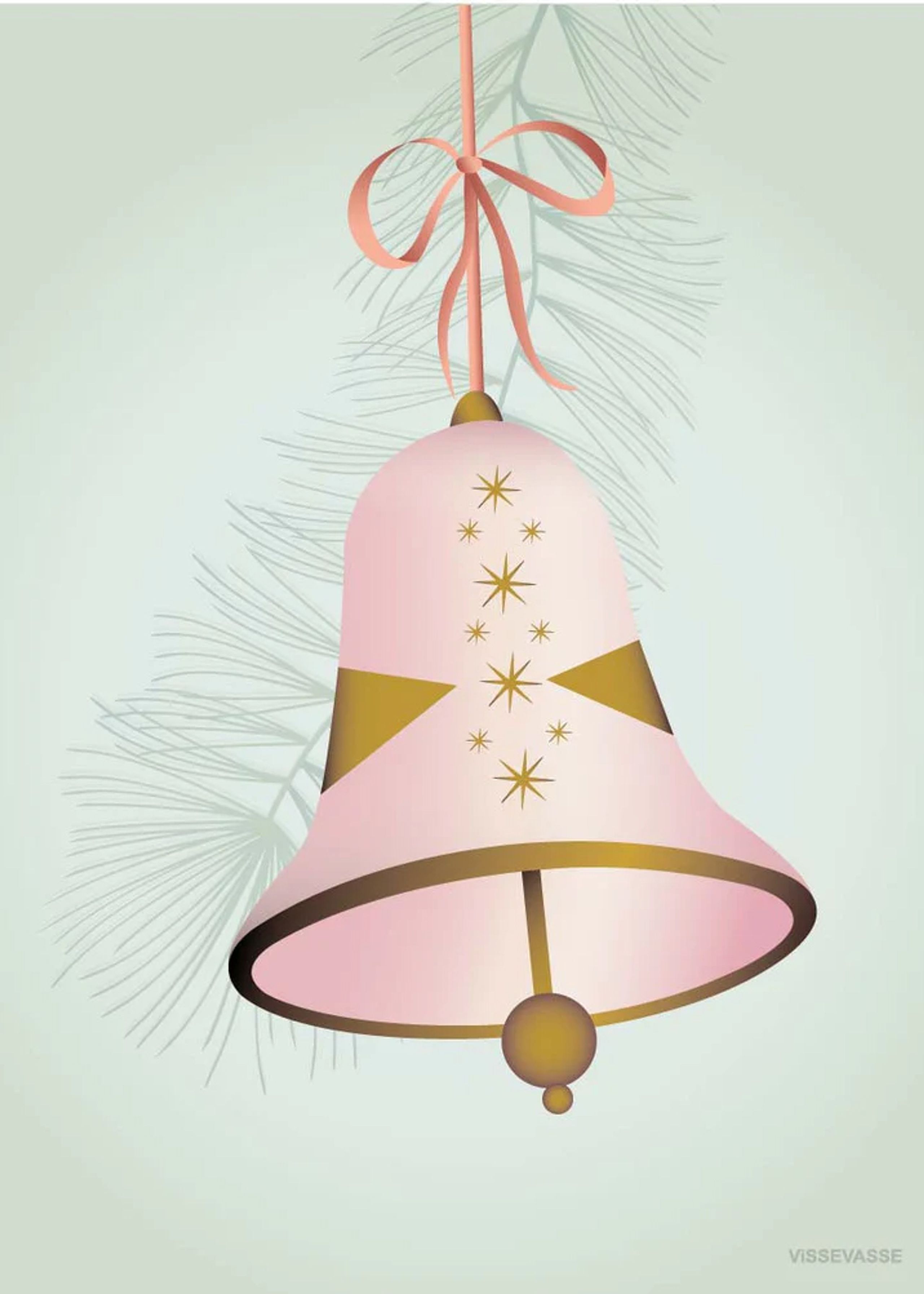 ViSSEVASSE - Cards - Christmas Bell rose - cart - Christmas Bell Rose - Card