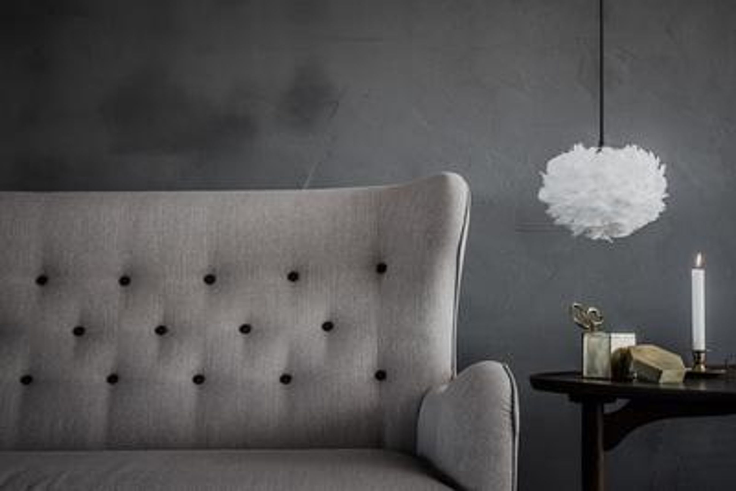 Vita Copenhagen - Lampshade - Eos Feather lamp - White Micro