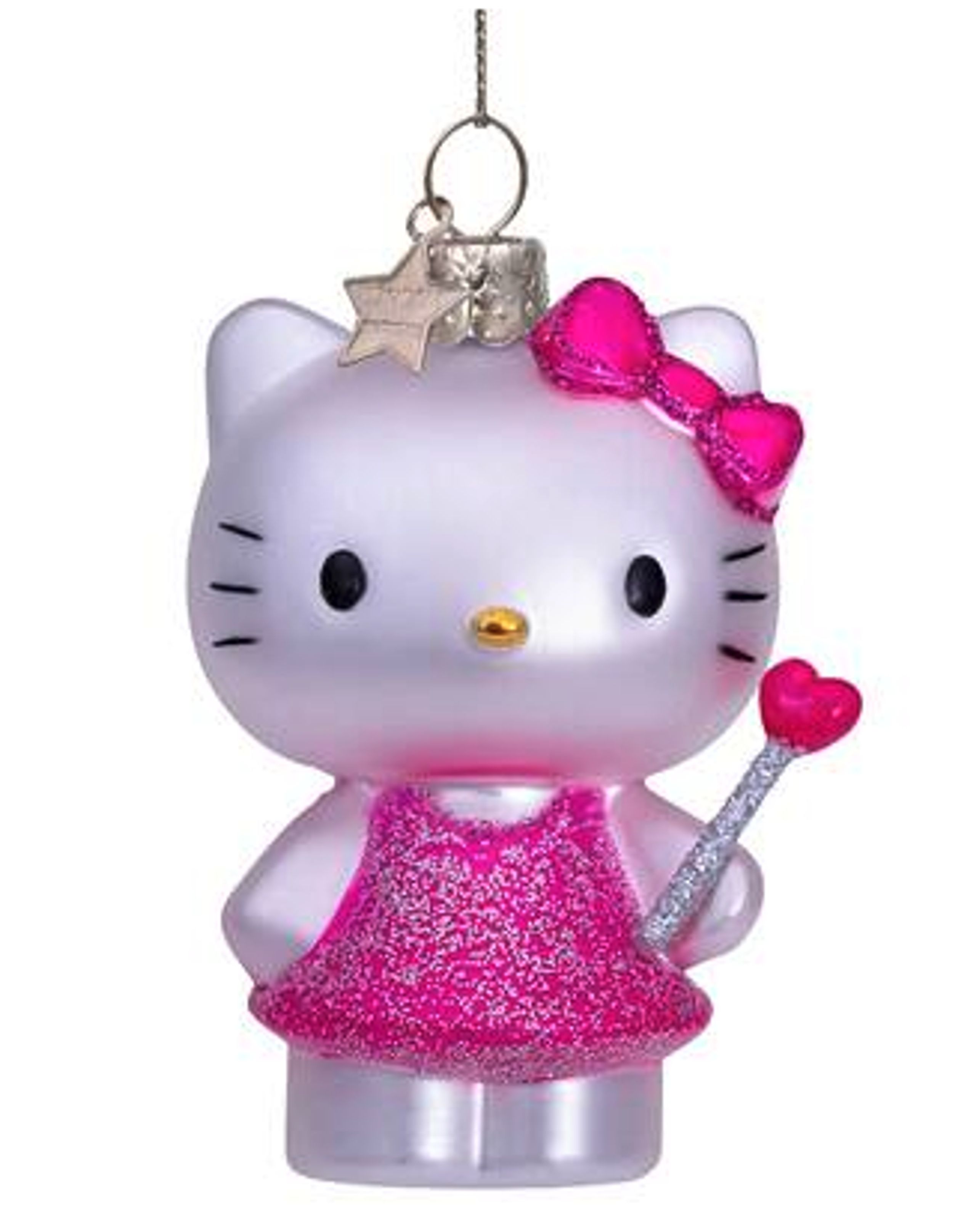 Vondels - Christbaumkugel - Hello Kitty w/magic wand - Pink
