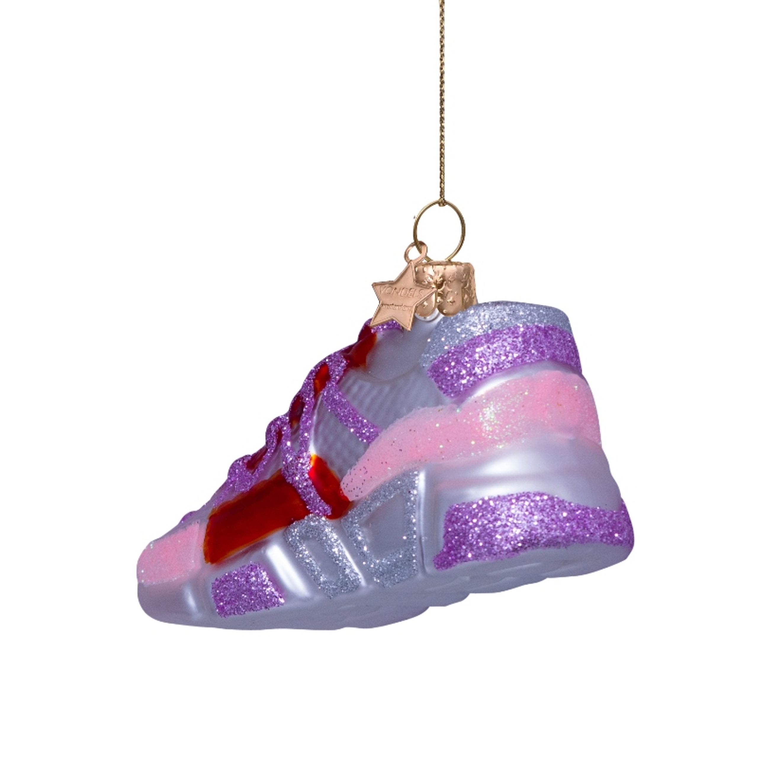 Vondels - Christbaumkugel - Ornament glass pink/red sneaker - Multi