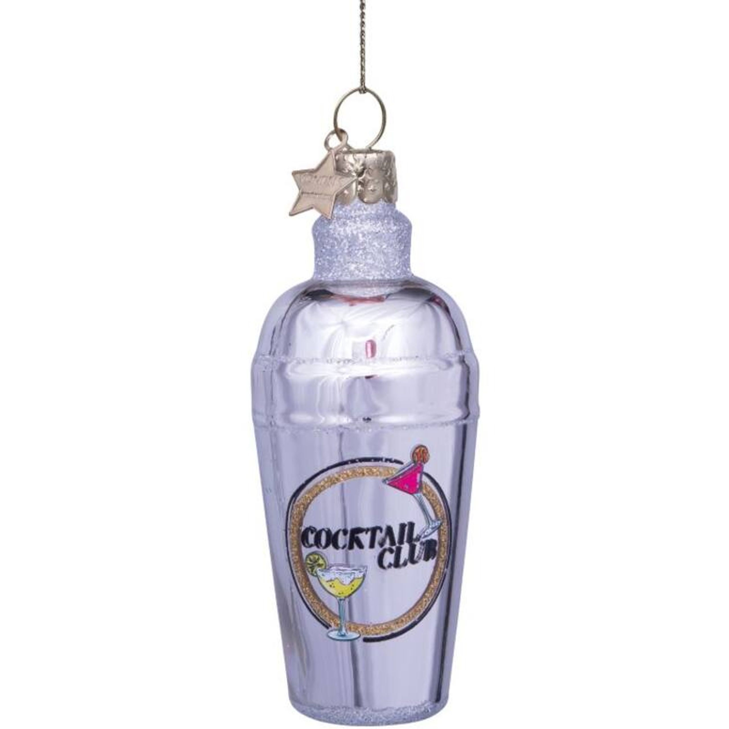 Vondels - Joulupallo - Ornament Glass Cocktail Shaker - Silver