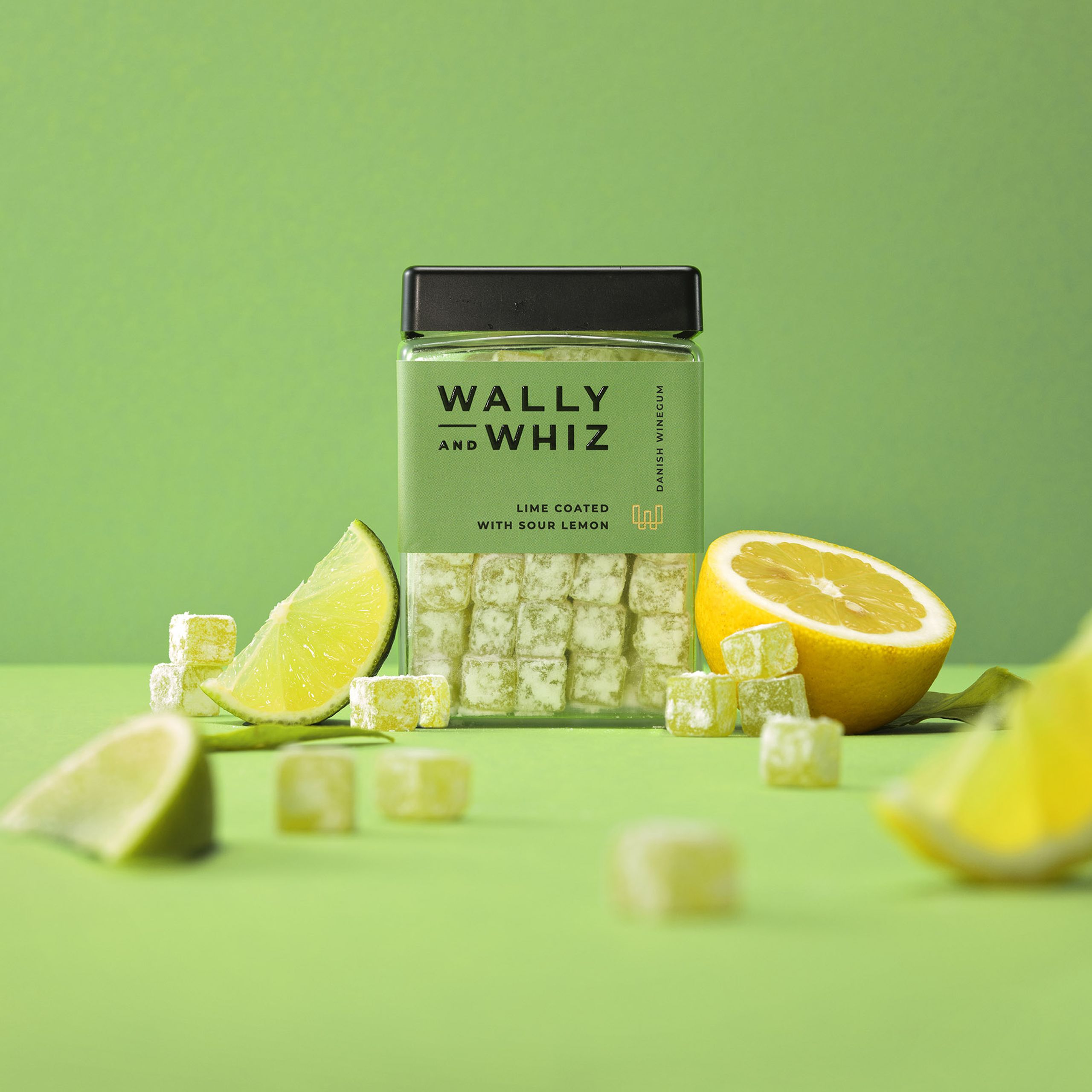 Wally and Whiz - Hillopavut - Winegum large - Lime / Sur citron