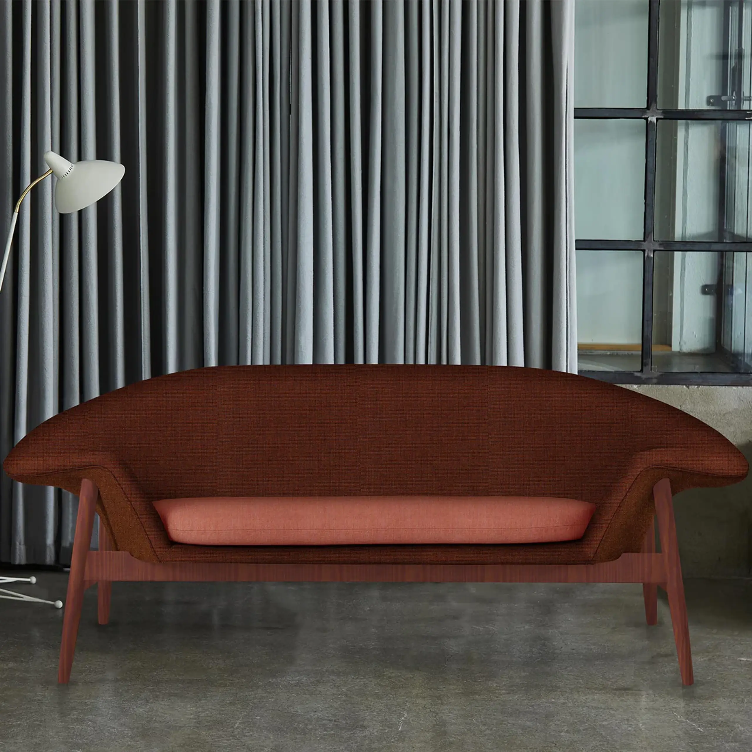 Warm Nordic - 2 Person Sofa - Fried Egg Sofa / Colour - Light Blue - Ecriture 0710/Balder 0132/Sunniva 0133