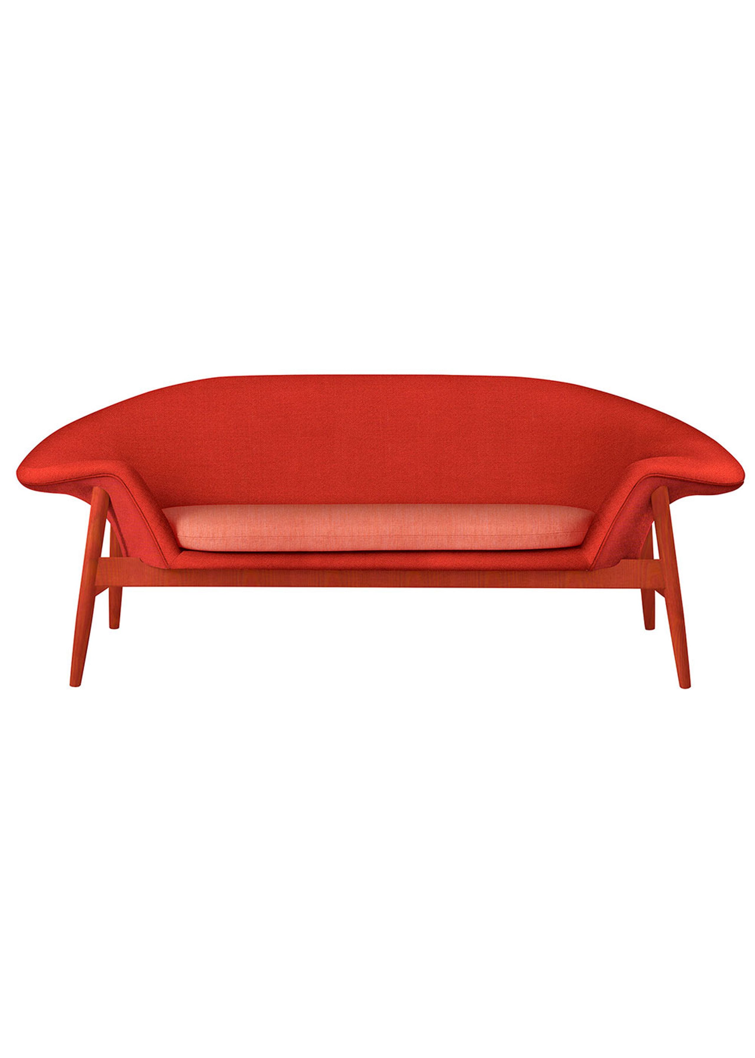 Warm Nordic - 2 Person Sofa - Fried Egg Sofa / Colour - Red - Vidar 0542/Balder 0562/Balder 0542