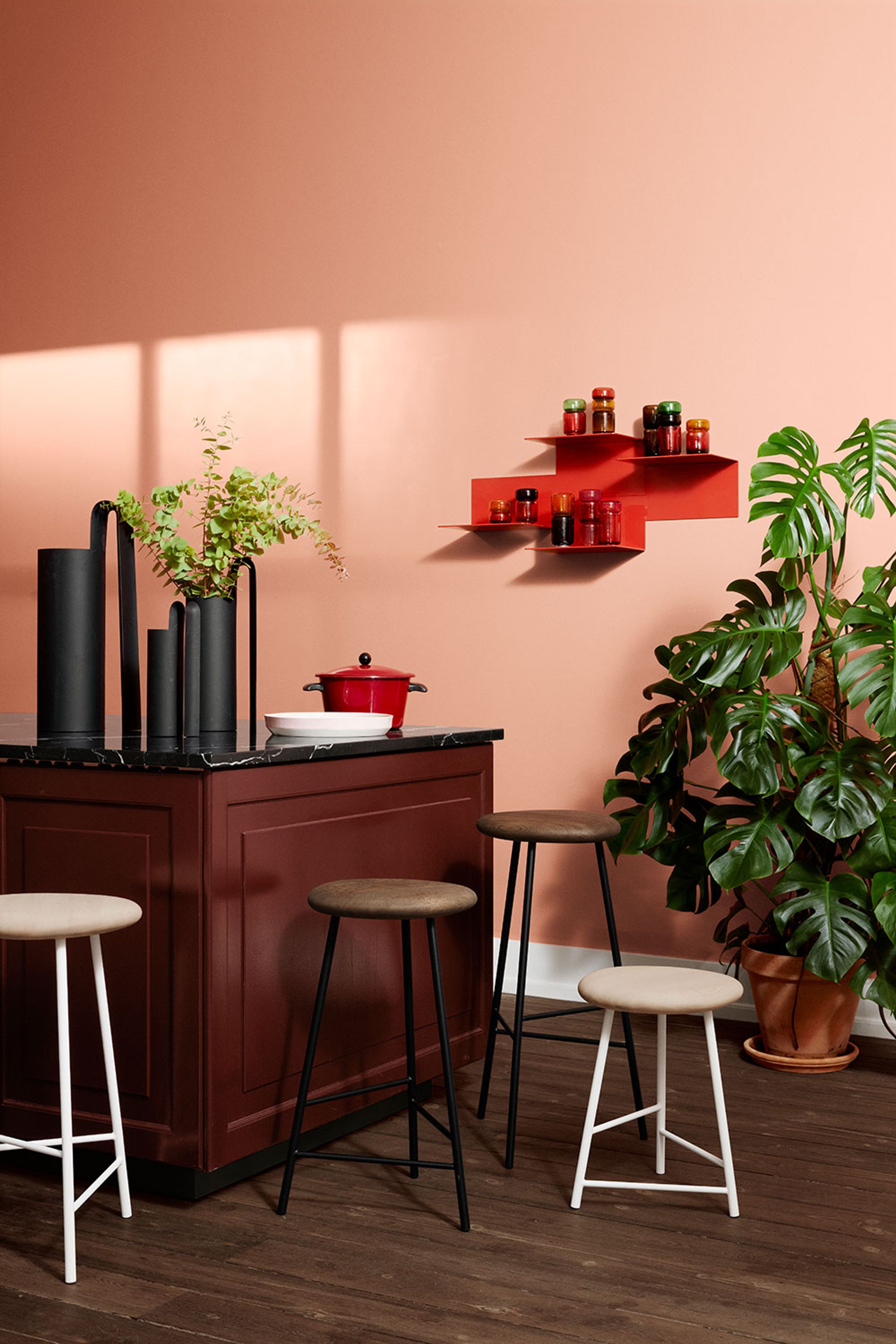 Warm Nordic - Barstol - Pebble / Bar Chair - High - Ash / Black Noir