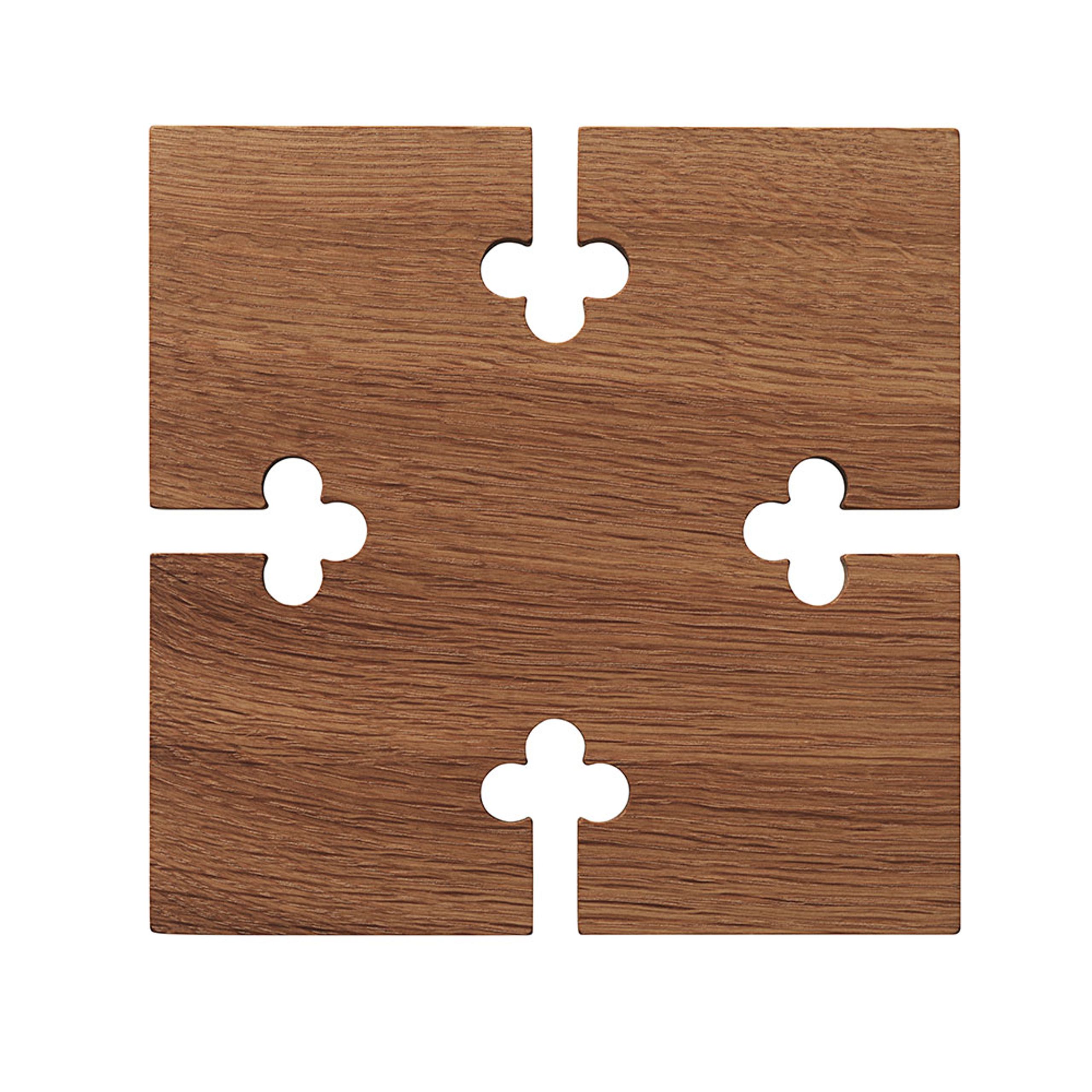 Warm Nordic - Jupe de table - Gourmet Wood Trivet - Square - Oak