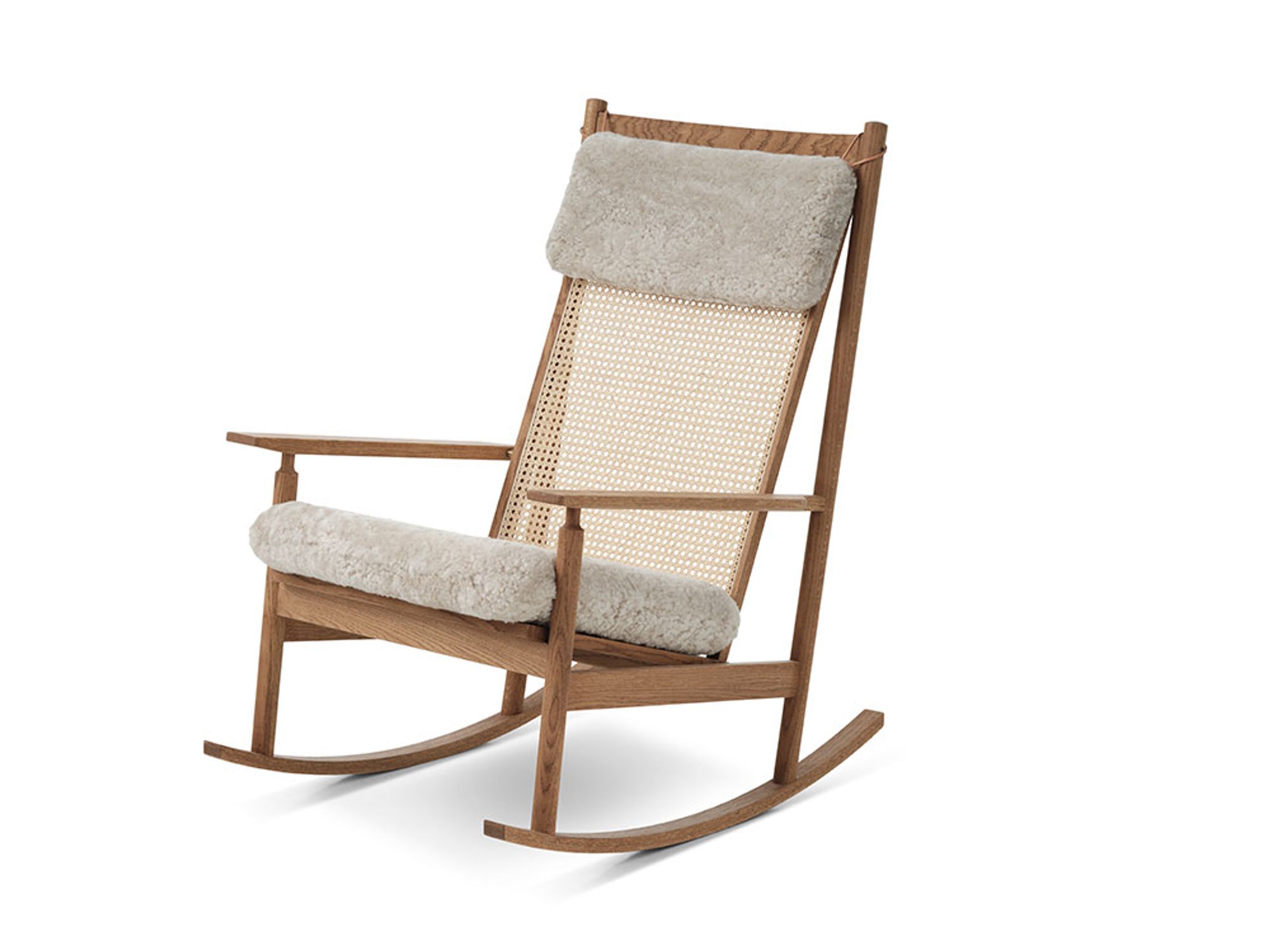 Warm Nordic - - Swing Rocking Chair - Sheepskin (Moonlight)