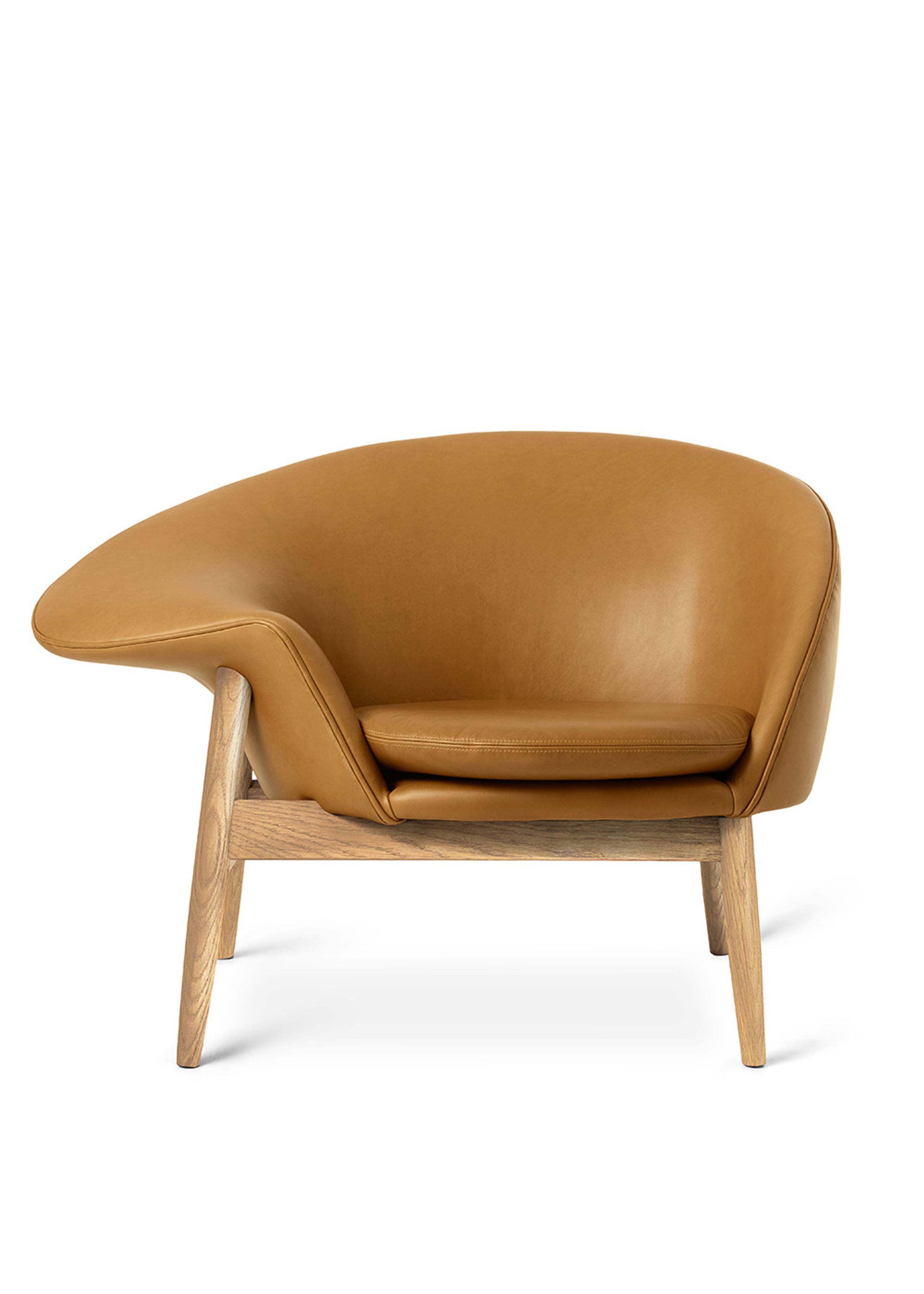 Warm Nordic - Fauteuil - Fried Egg Chair / Oiled Oak - Vitoria (Cognac)