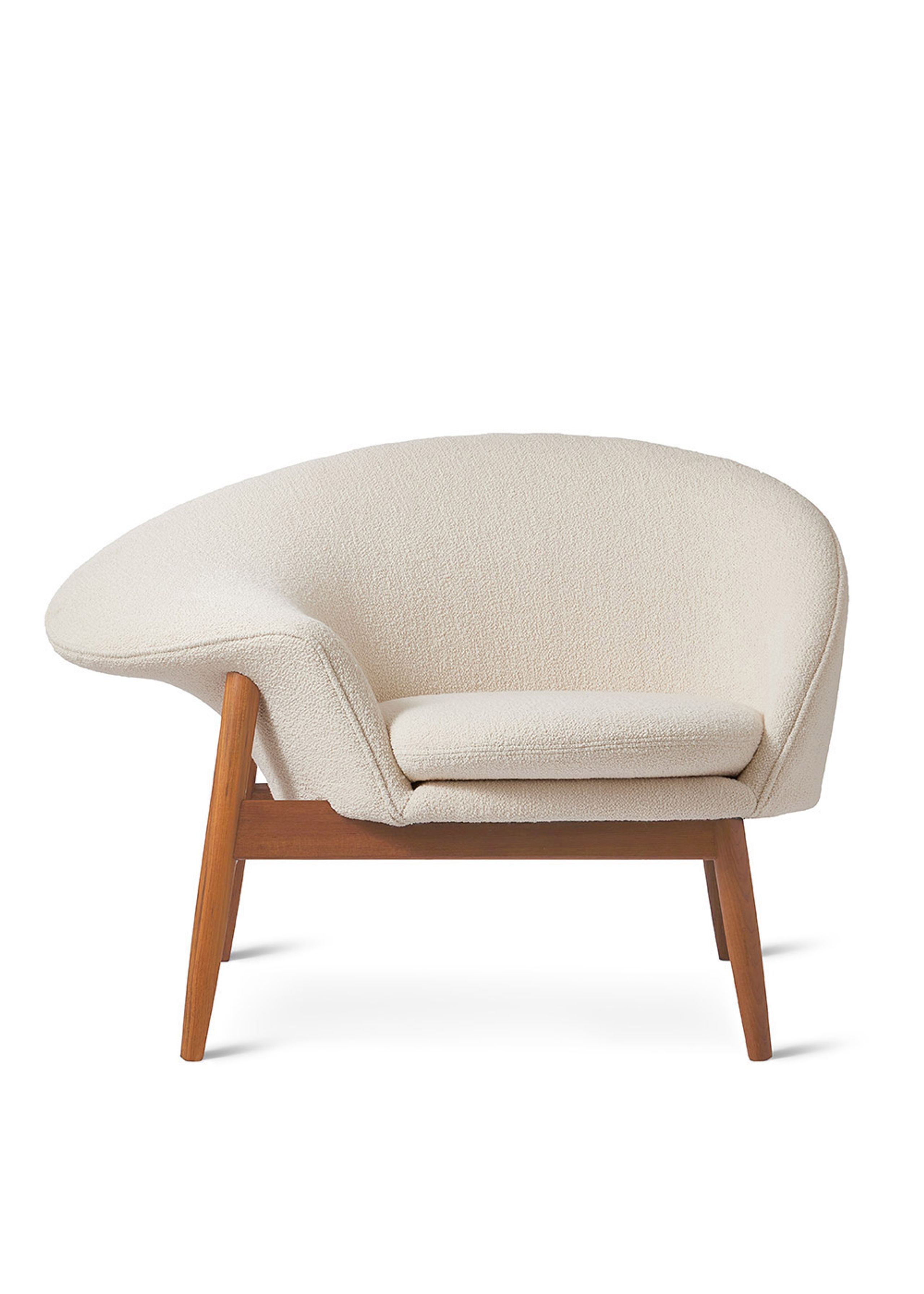 Warm Nordic - Armchair - Fried Egg Chair / Oiled Teak - Barnum 24 (Cream)