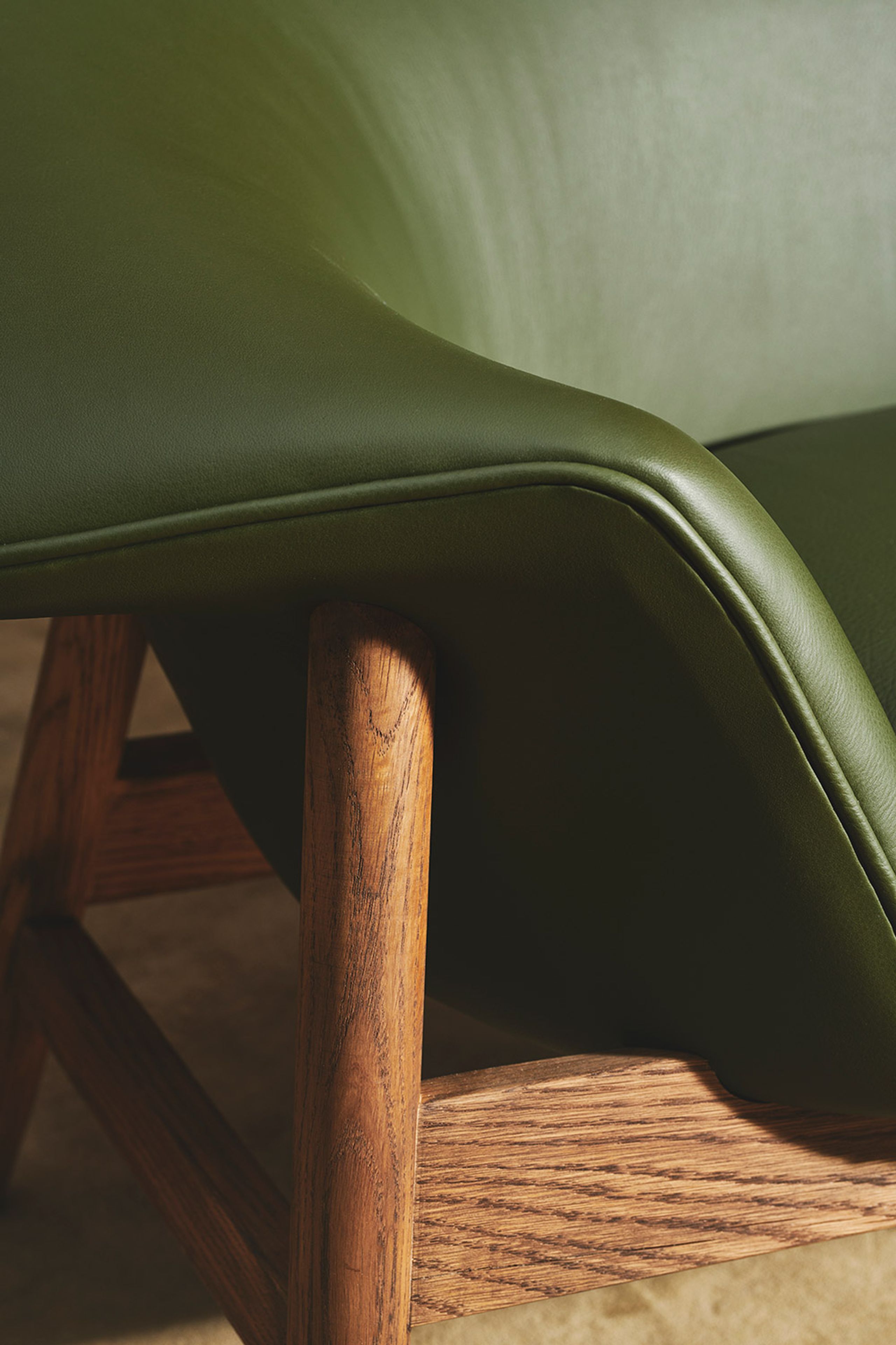 Warm Nordic - Armchair - Fried Egg Chair / Oiled Teak - Canvas 424 (Dark Ochre)