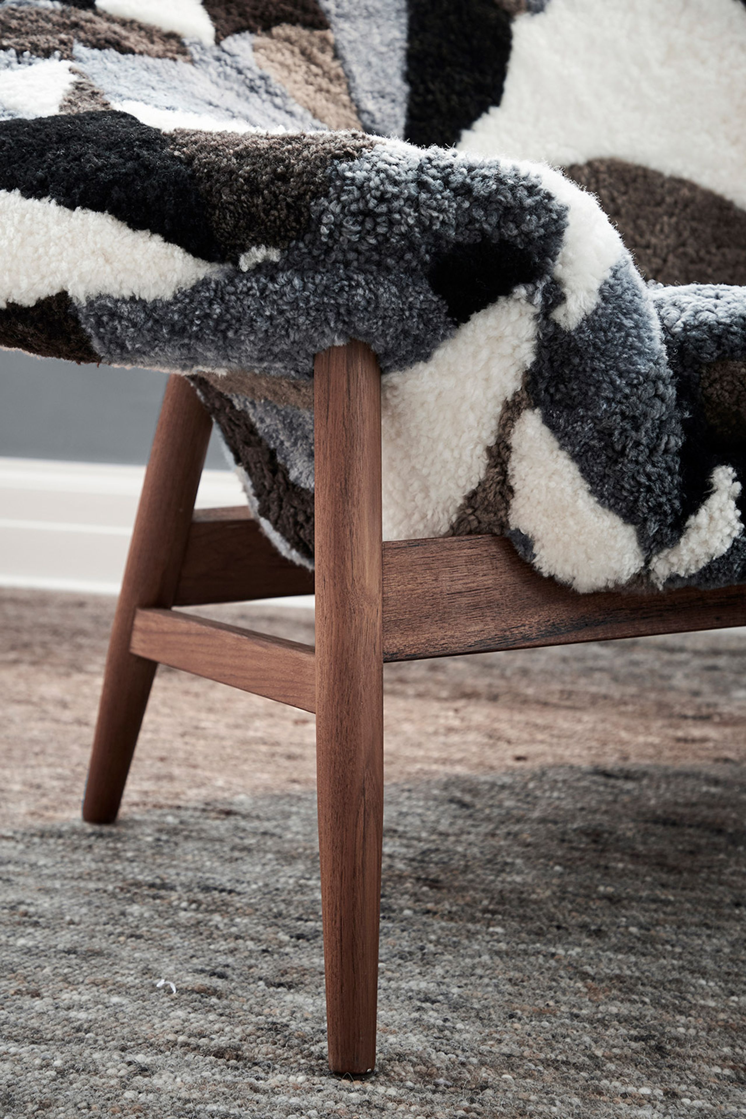 Warm Nordic - Armchair - Fried Egg Chair / Oiled Teak - Canvas 424 (Dark Ochre)