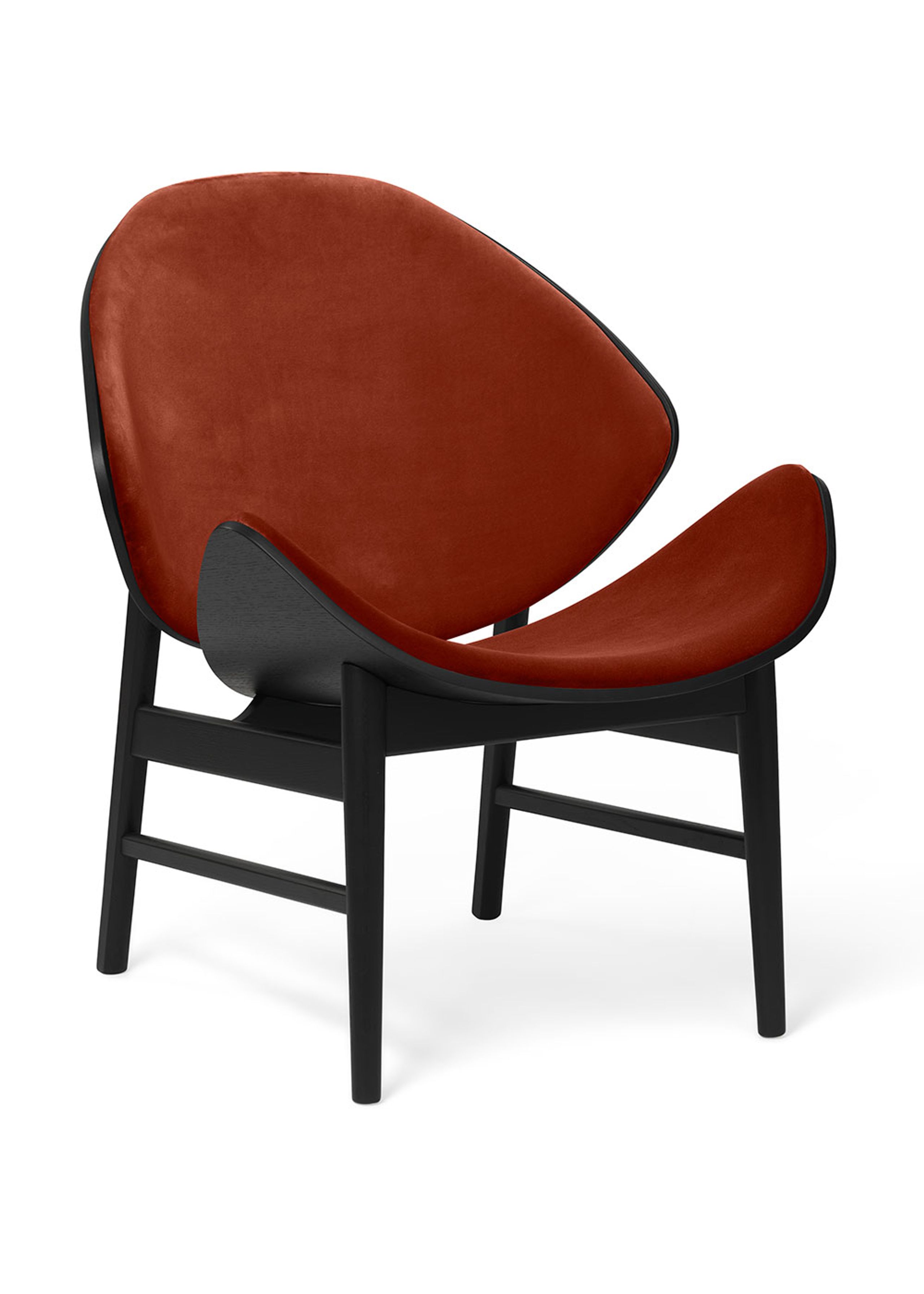 Warm Nordic - Armchair - The Orange / Black Lacquered Oak - Ritz 3701 (Brick Red)