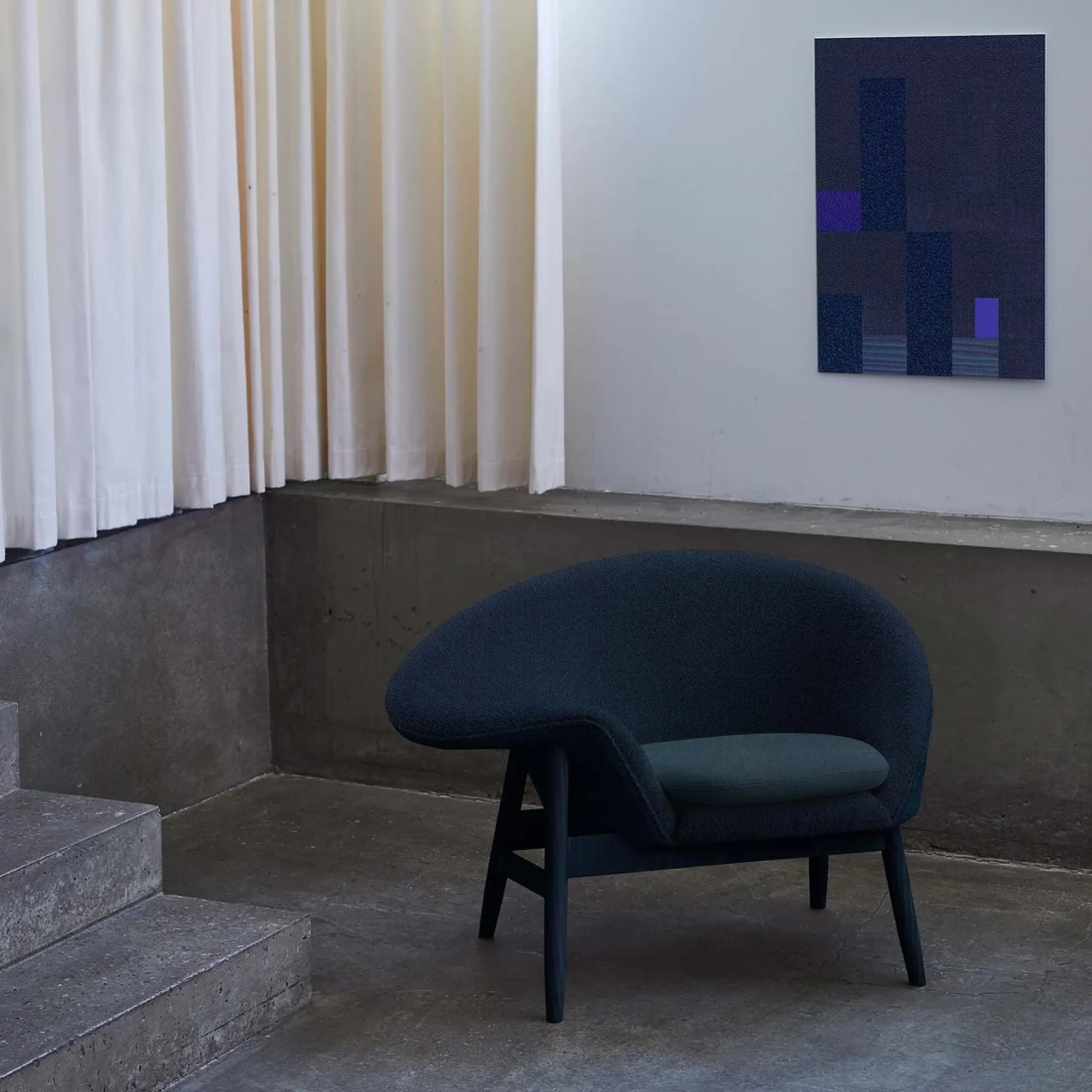 Warm Nordic - Armchair - Fried Egg Chair / Colour - Red - Vidar 0542/Balder 0562/Balder 0542