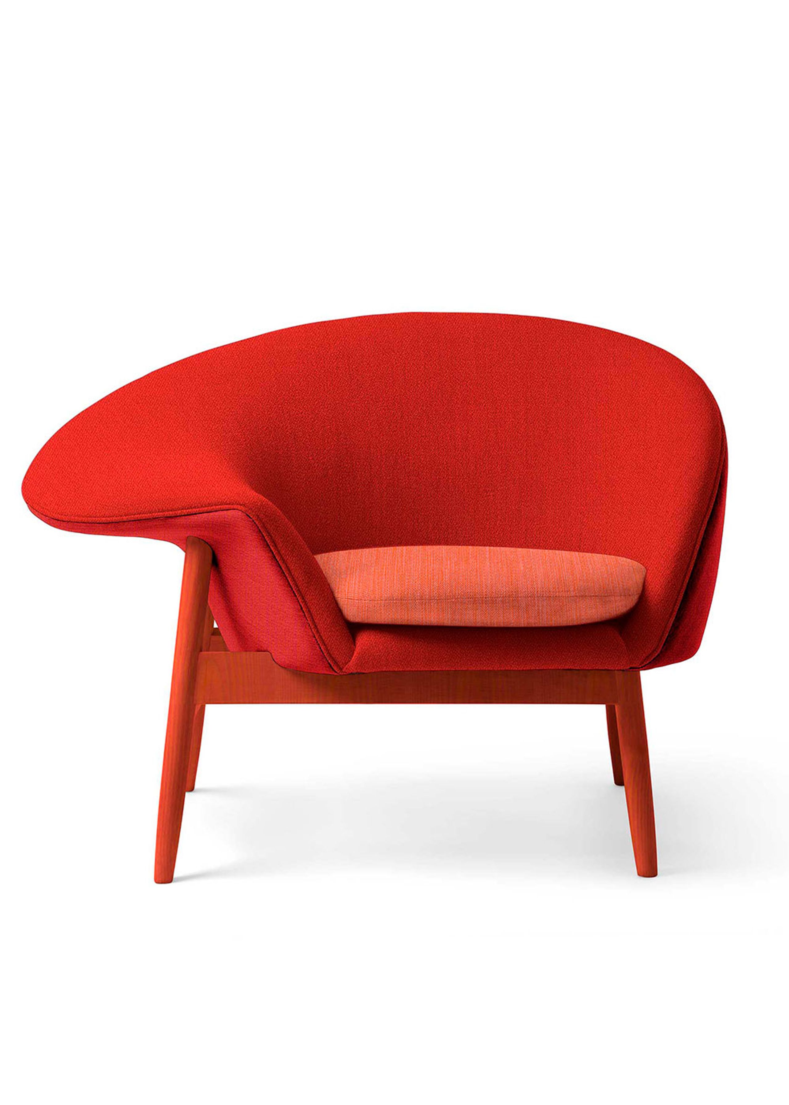 Warm Nordic - Armchair - Fried Egg Chair / Colour - Red - Vidar 0542/Balder 0562/Balder 0542