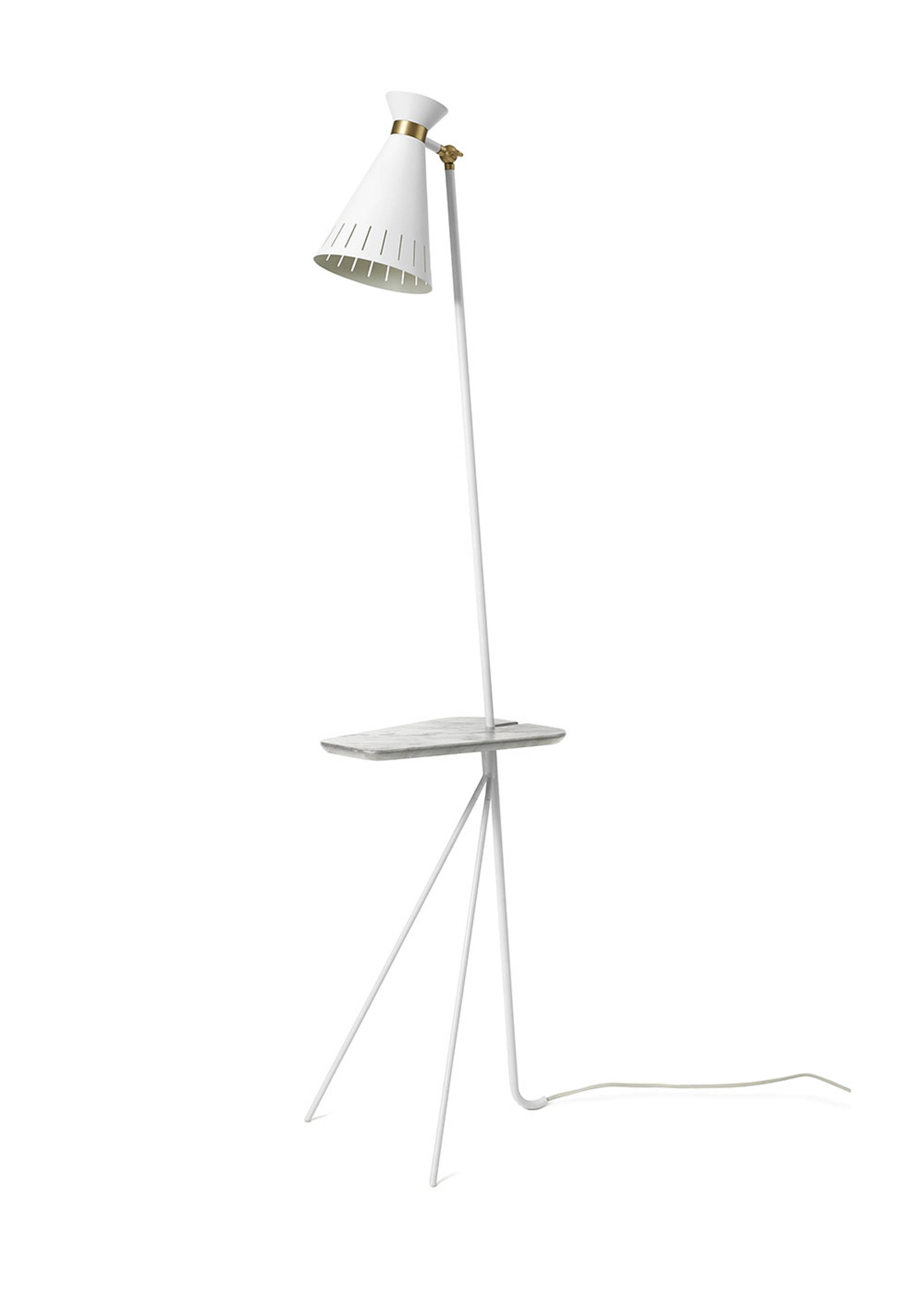 Warm Nordic - Pendule - Cone / Floor Lamp - Clear White, Marble