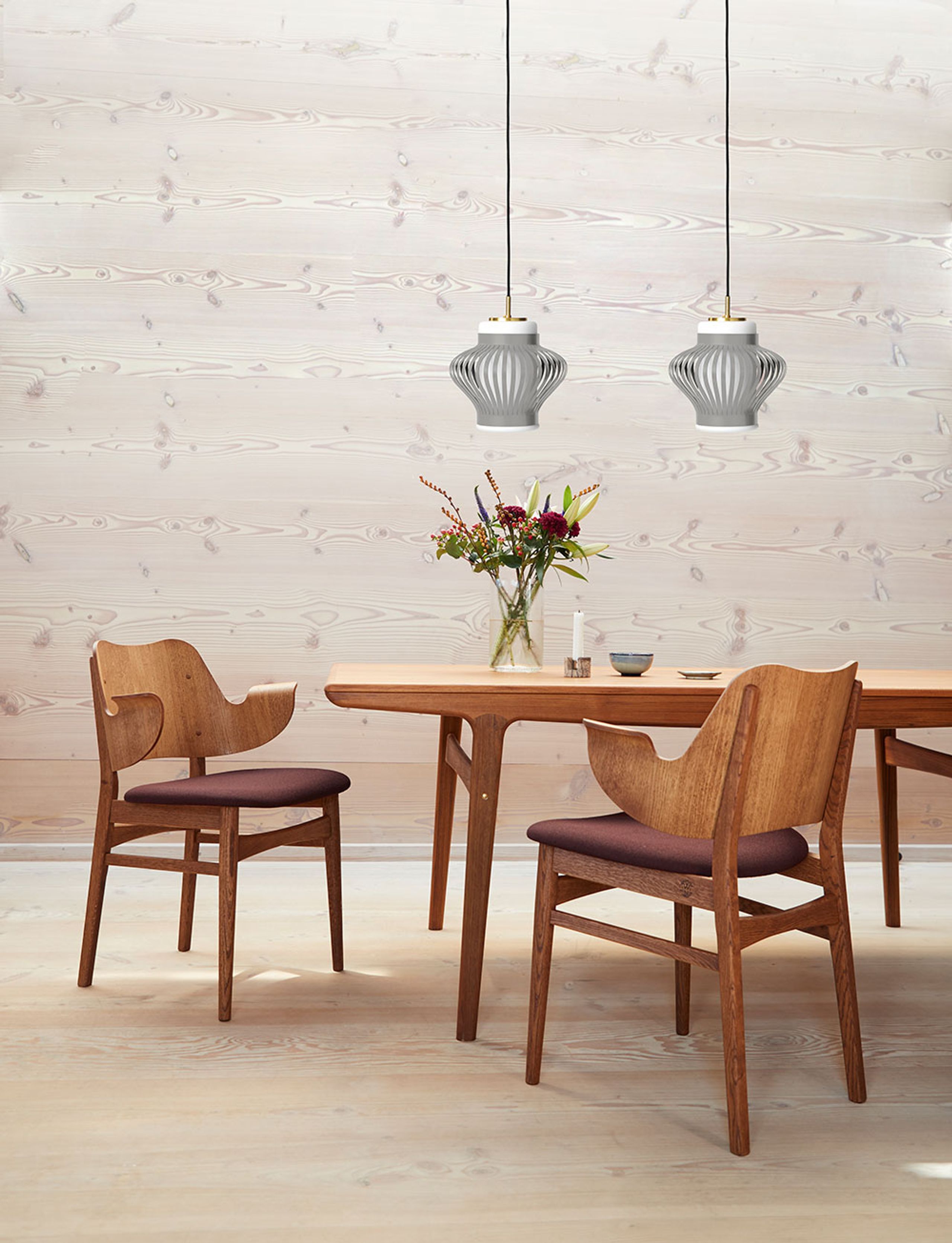 Warm Nordic - Pendel - Opal Lamella - Sky Grey