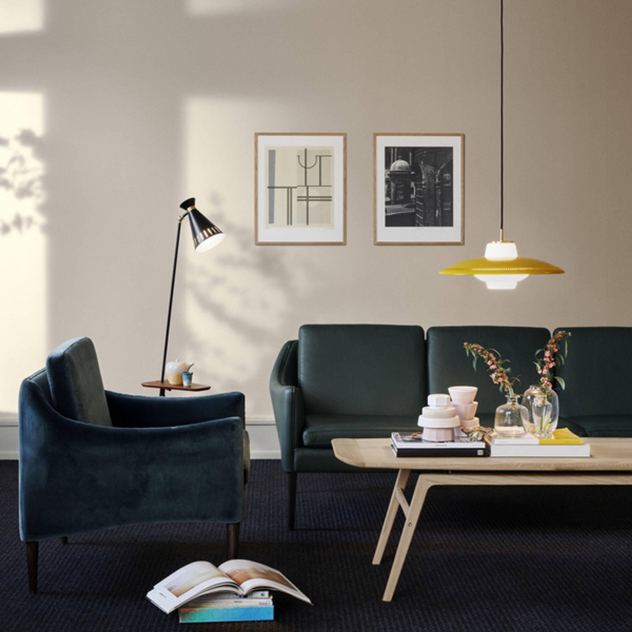 Warm Nordic - Lampa wisząca - Opal Shade - Hazel brown