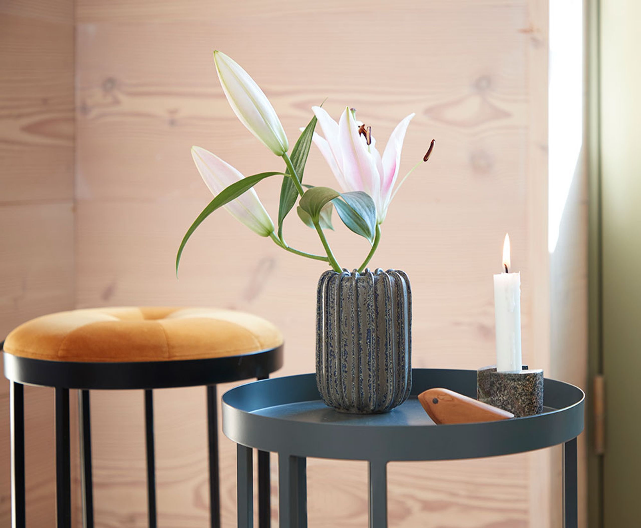 Warm Nordic - Stool - Daisy Stool - Rusty Rose