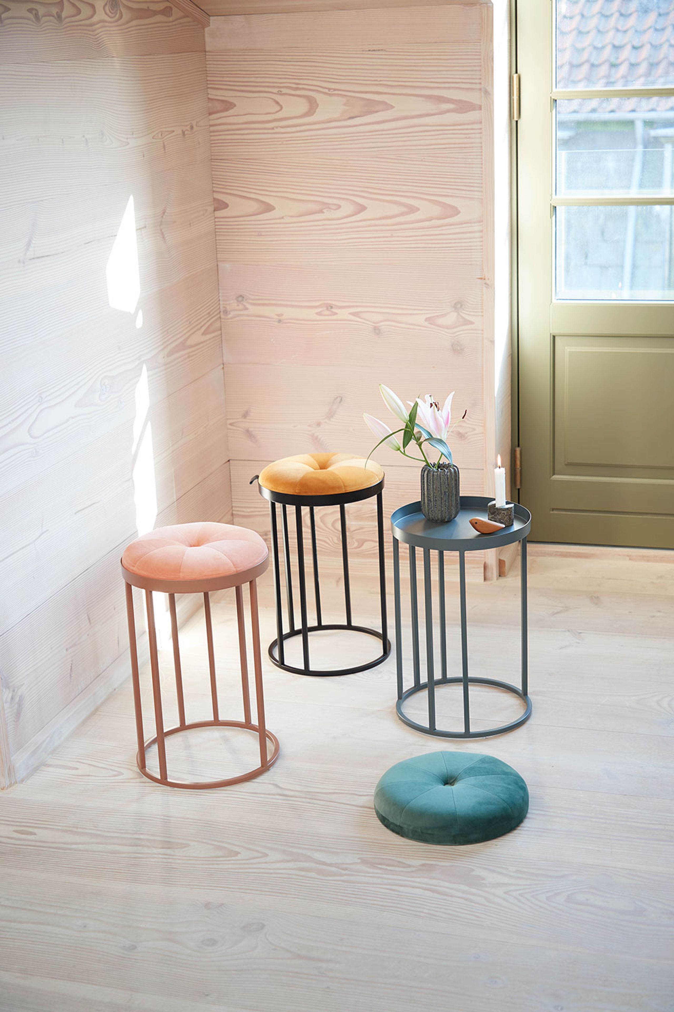 Warm Nordic - Stool - Daisy Stool - Rusty Rose