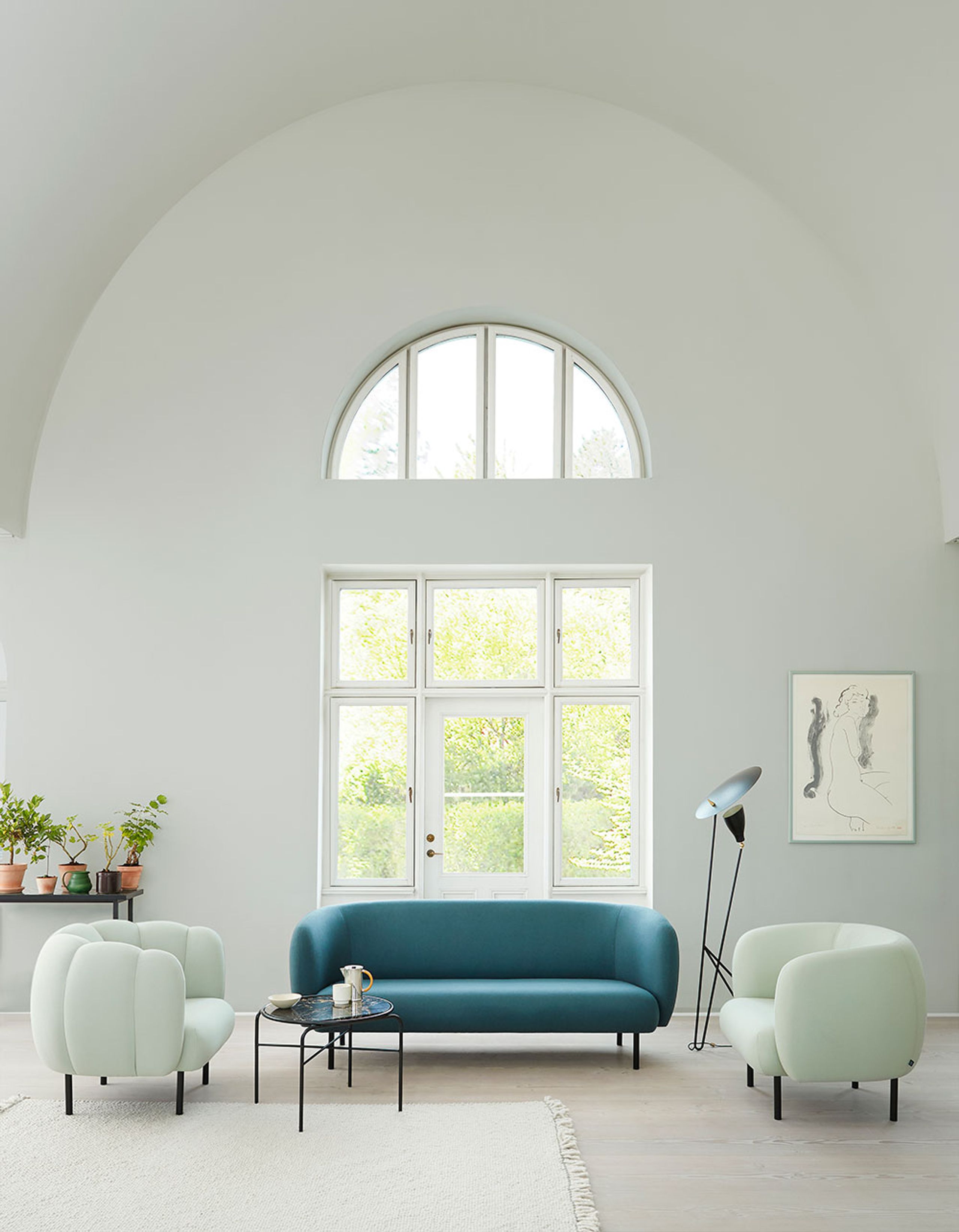 Warm Nordic - Sofa - Cape Sofa - Mosaic 972 (Petrol)