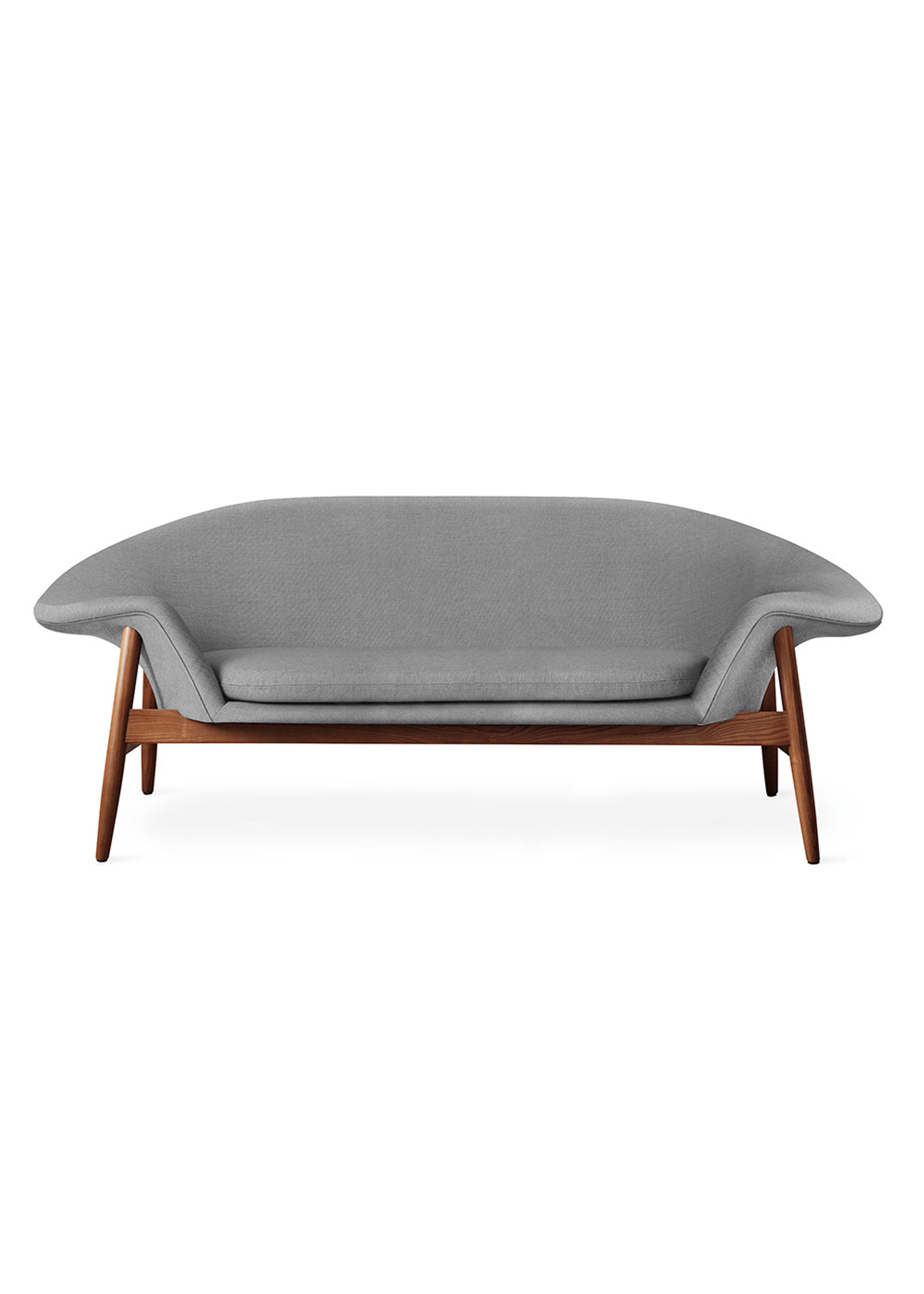 Warm Nordic - Sohva - Fried Egg Sofa / Oiled Teak - Canvas 134 (Grey Melange)