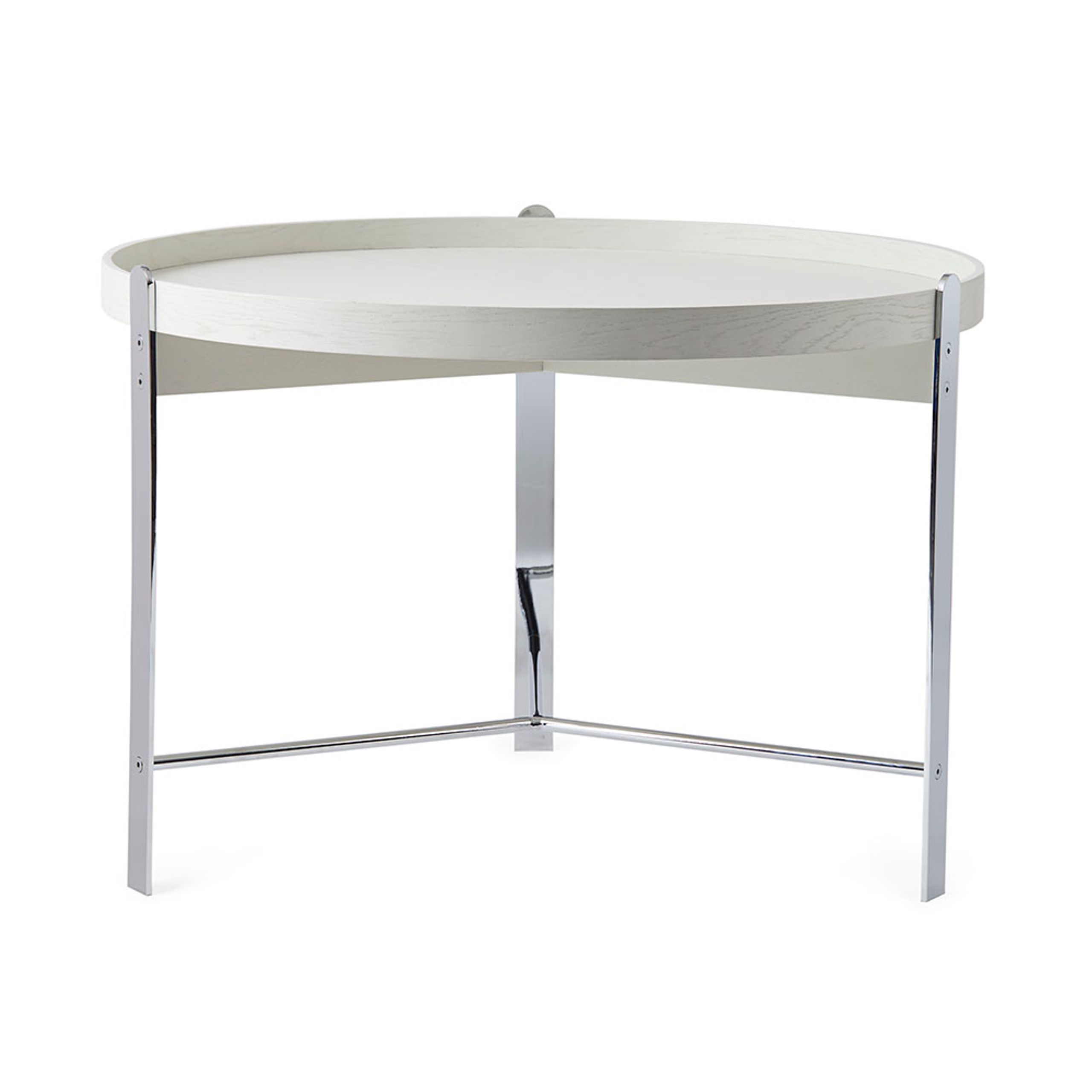 Warm Nordic - Stolik kawowy - Compose Table - Large - Warm White Oak / Chrome