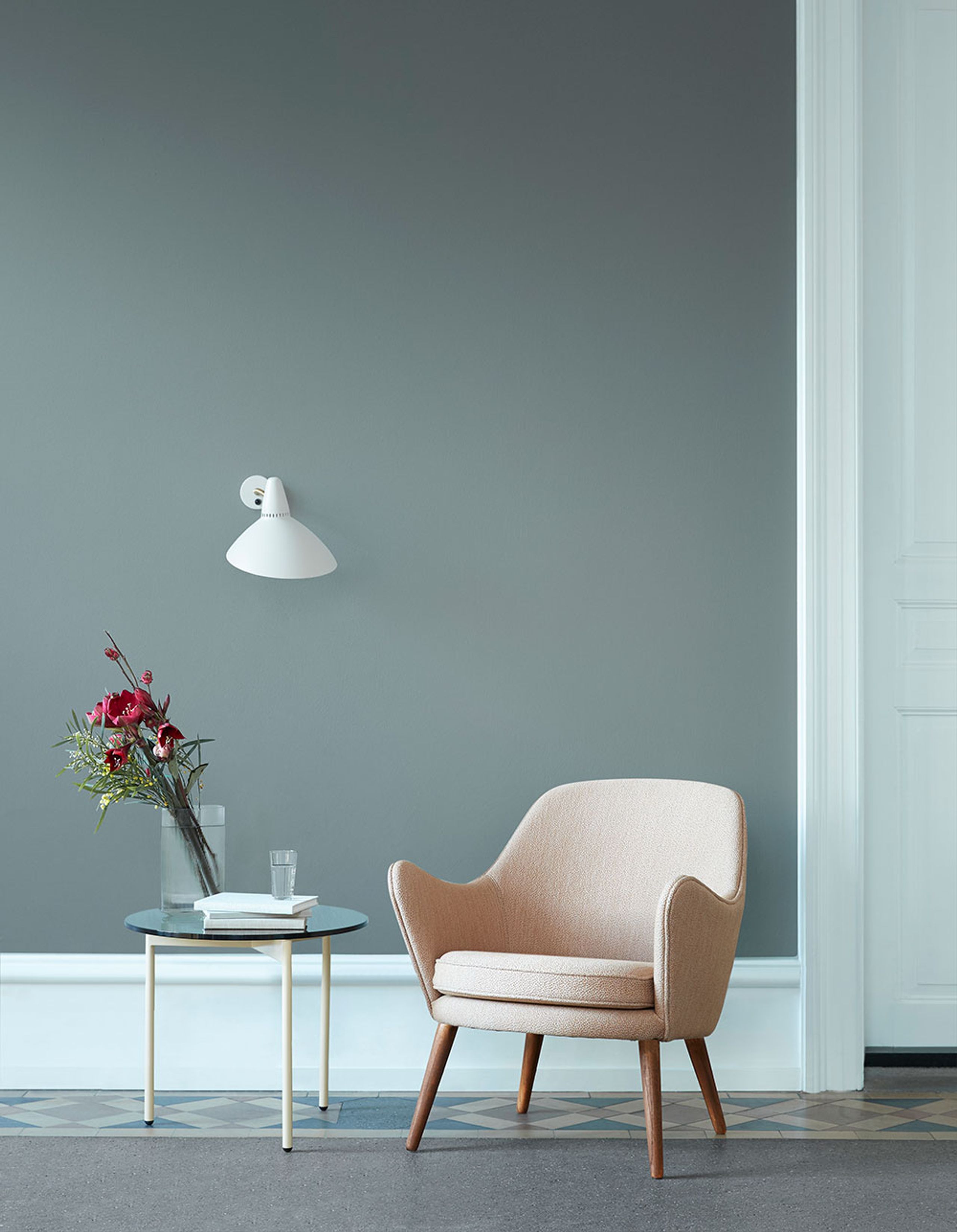 Warm Nordic - Tavolino da caffè - From Above Table - Small - Smoke Grey / Ocean Blue