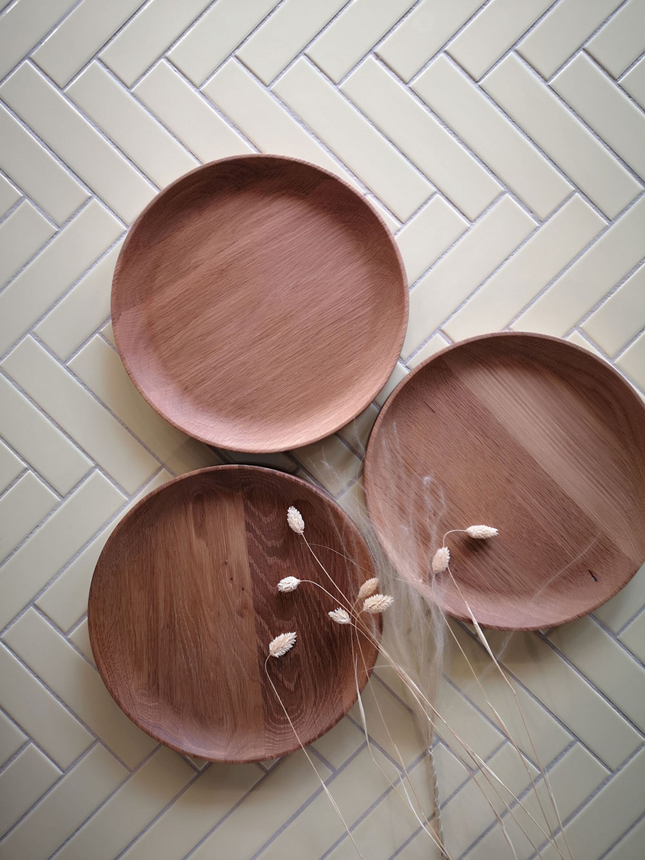 Warm Nordic - Coffee table - Herringbone Tile / Coffee Table - Pure White