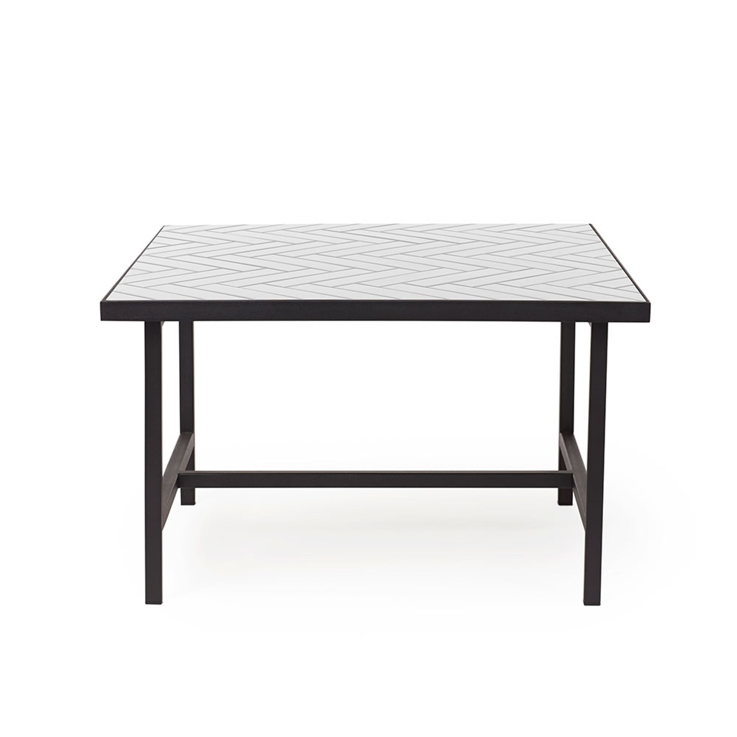 Warm Nordic - Coffee table - Herringbone Tile / Coffee Table - Pure White
