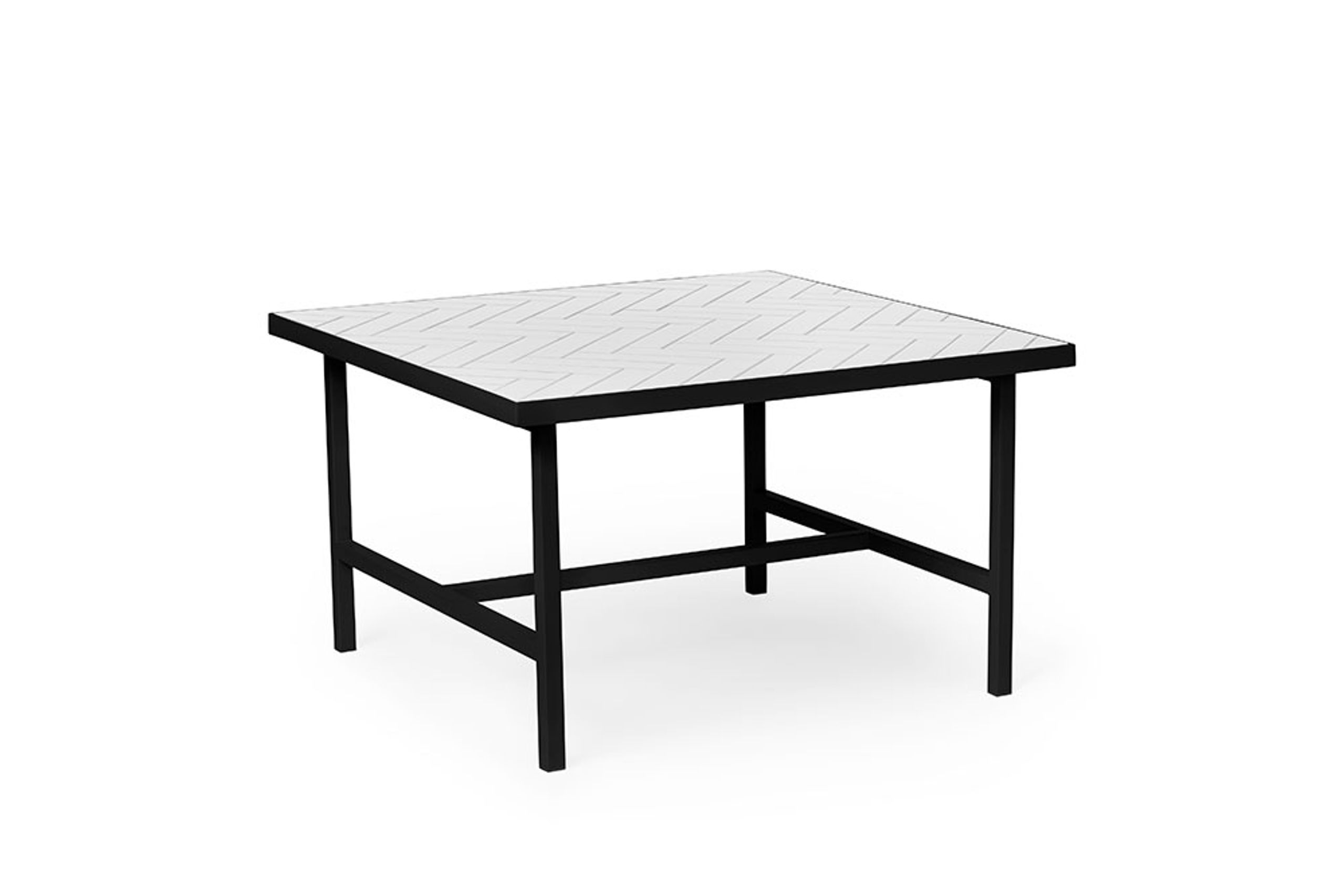 Warm Nordic - Coffee table - Herringbone Tile / Coffee Table - Pure White