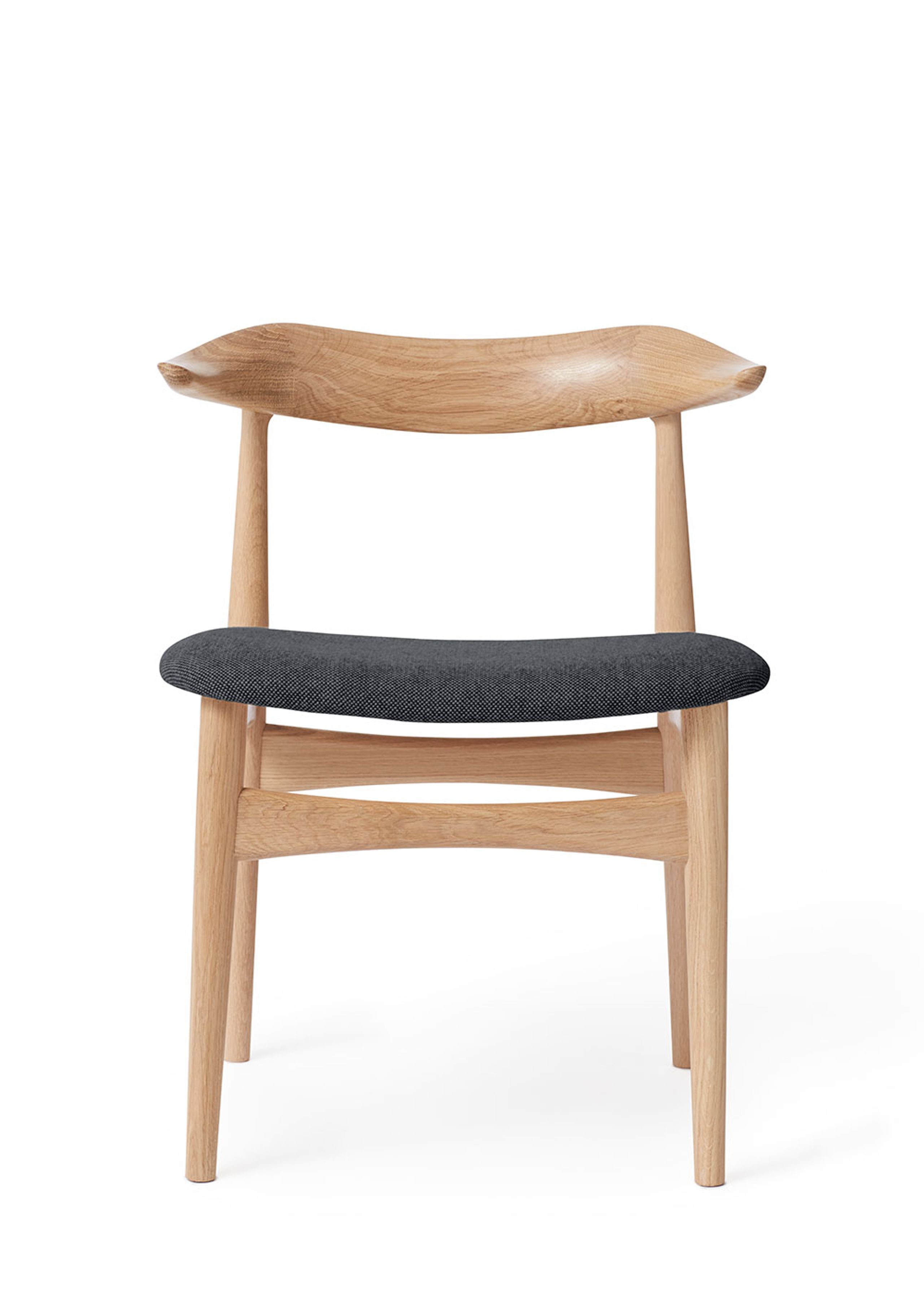 Warm Nordic - Chaise - Cow Horn Chair - Hallingdal 180 (Anthracite Melange)