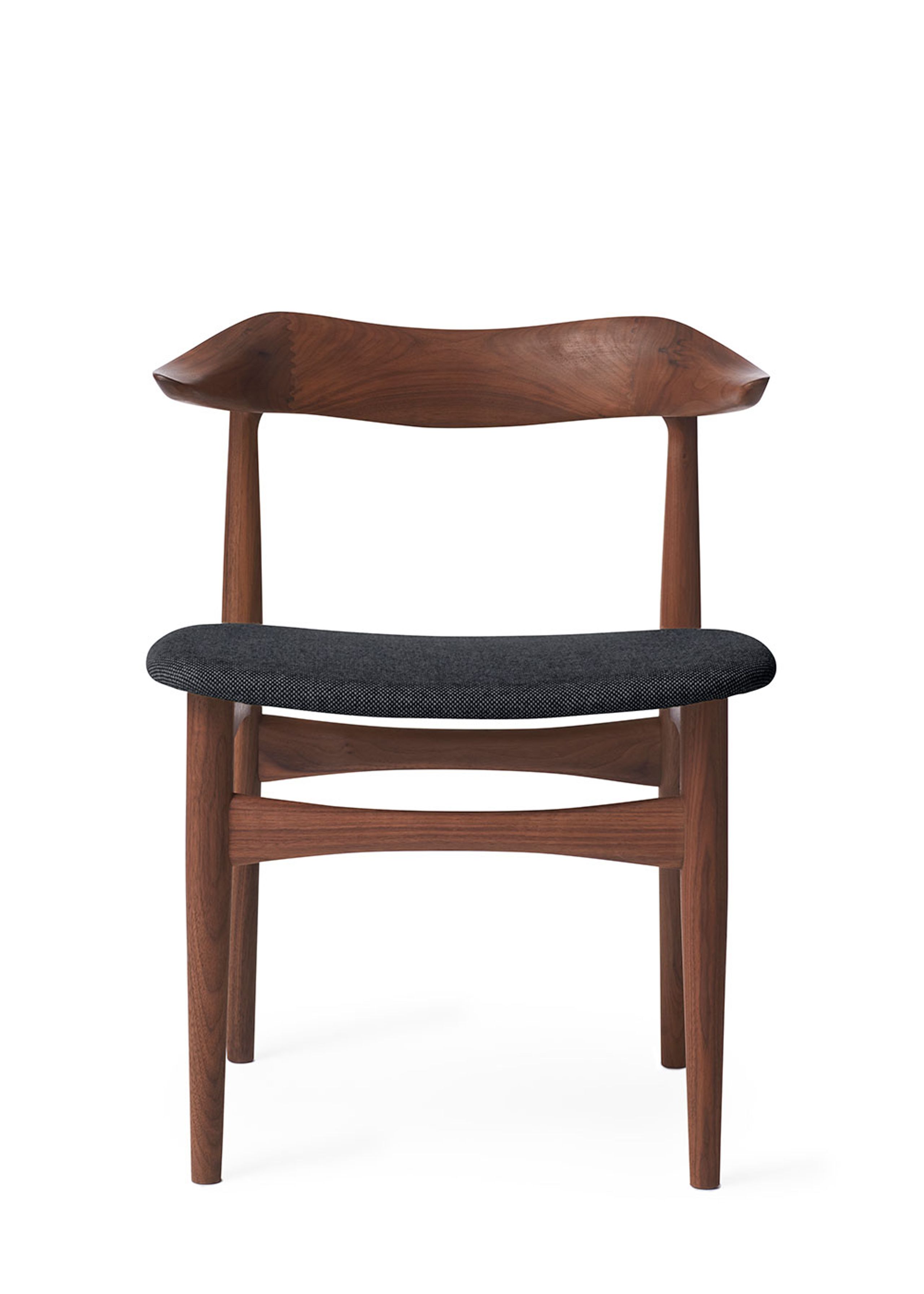 Warm Nordic - Chaise - Cow Horn Chair - Hallingdal 180 (Anthracite Melange)