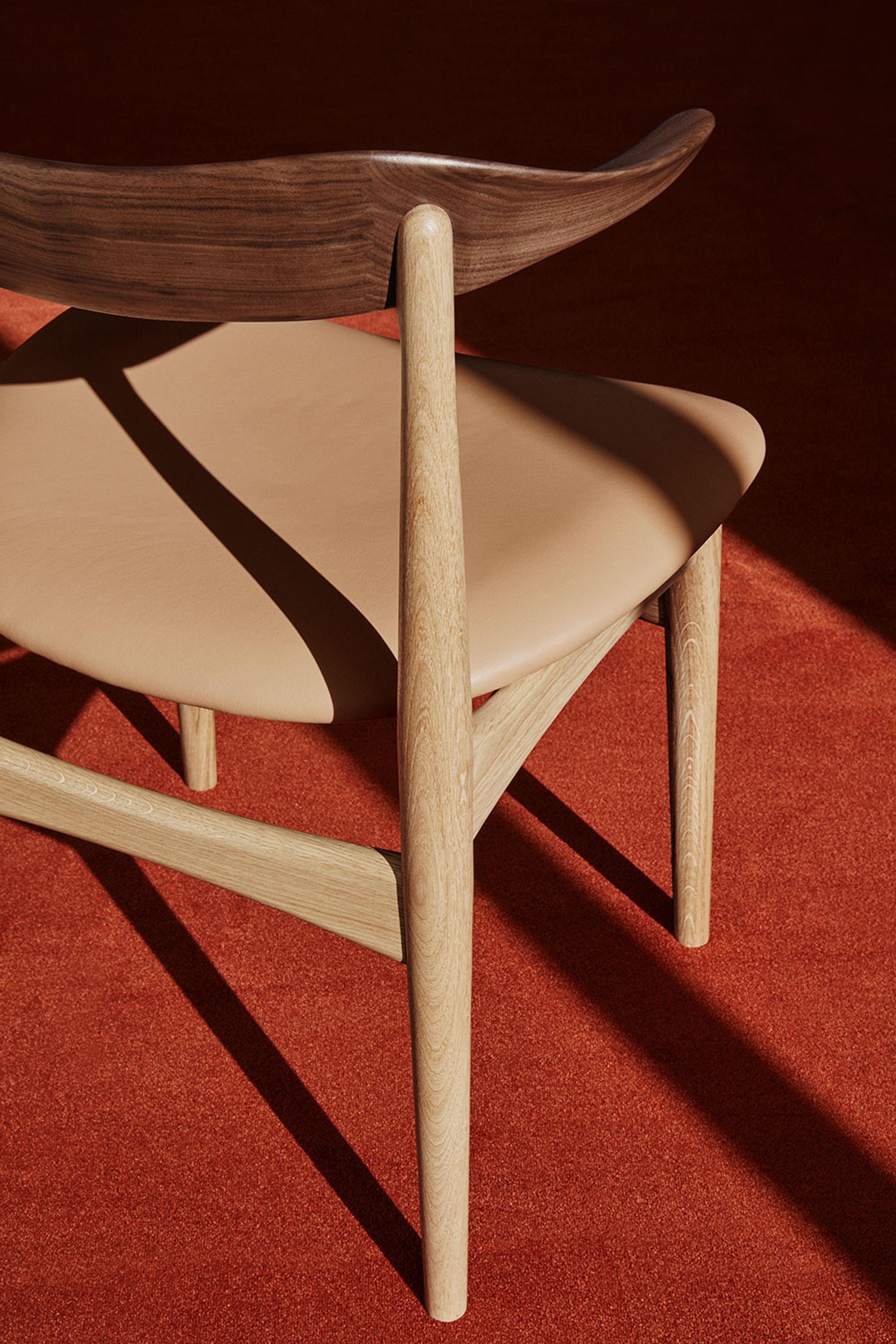 Warm Nordic - Chaise - Cow Horn Chair - Hallingdal 180 (Anthracite Melange)