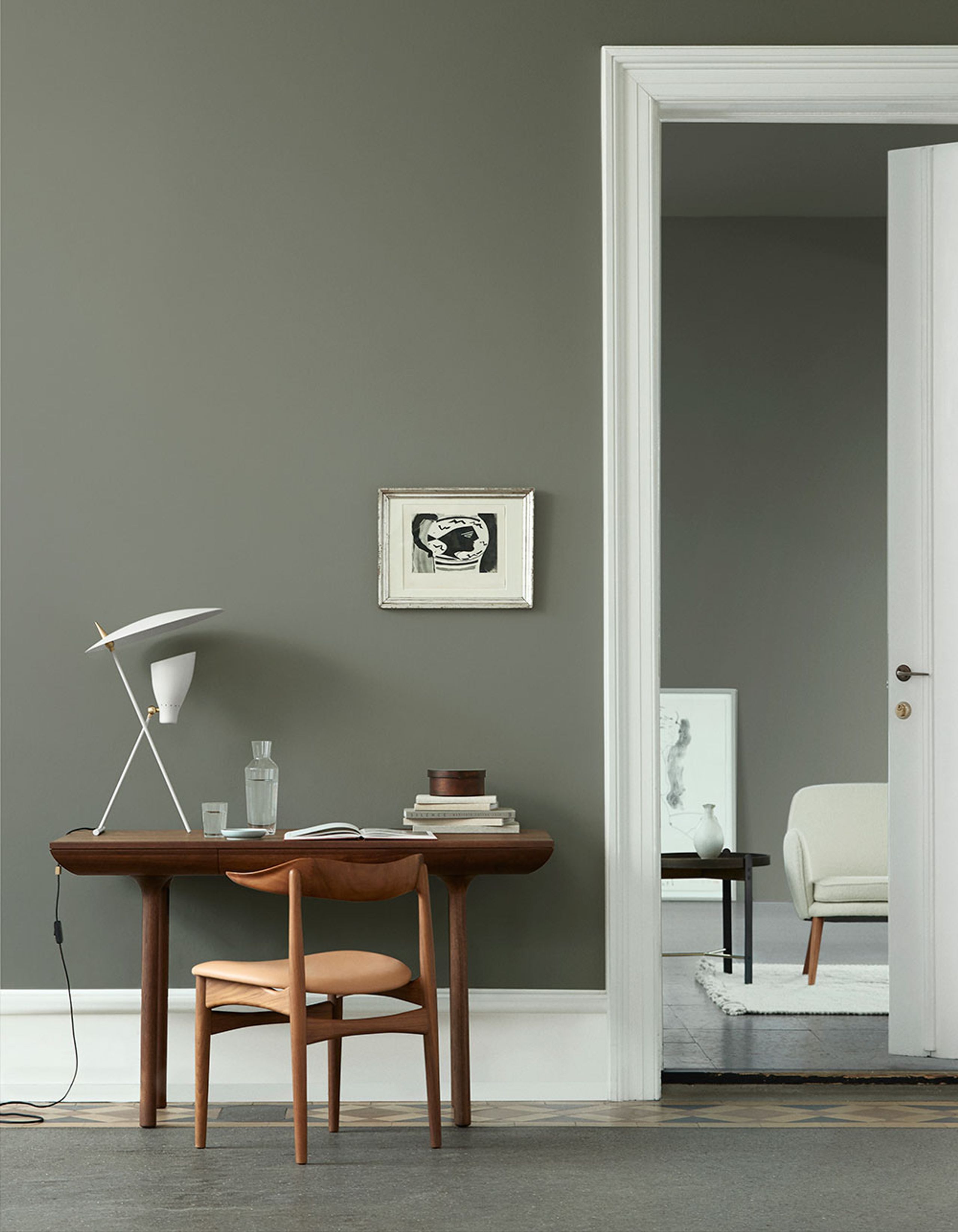 Warm Nordic - Silla - Cow Horn Chair - Prescott 201 (Ivory)