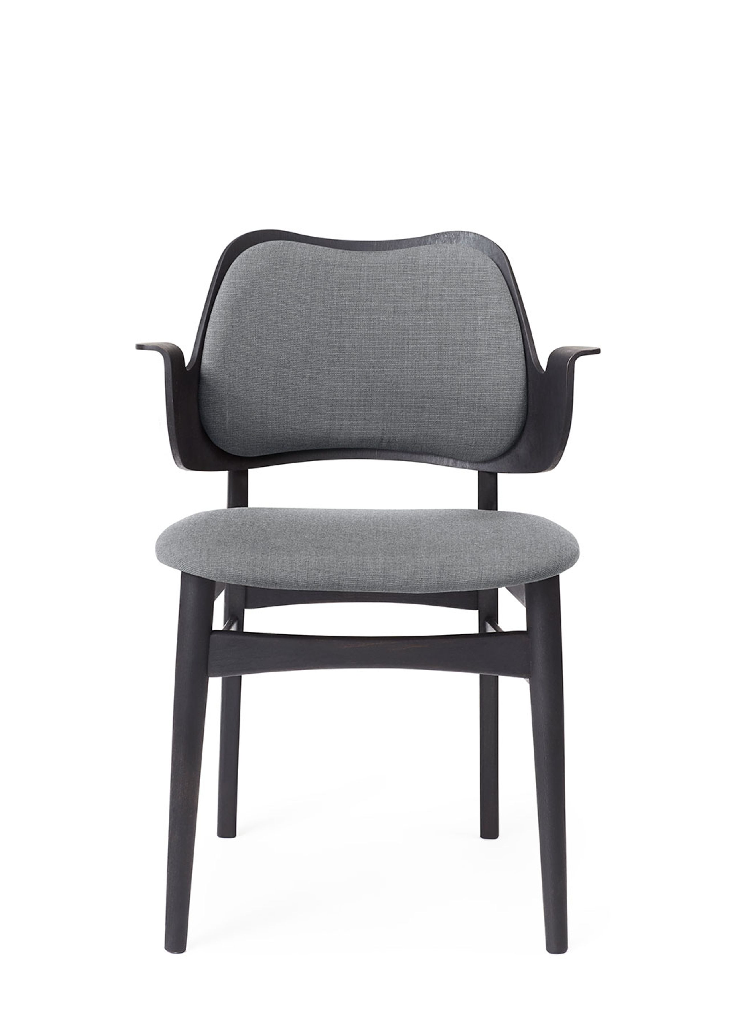 Warm Nordic - Chair - Gesture Chair / Black Lacquered Oak - Canvas 134 (Grey Melange)