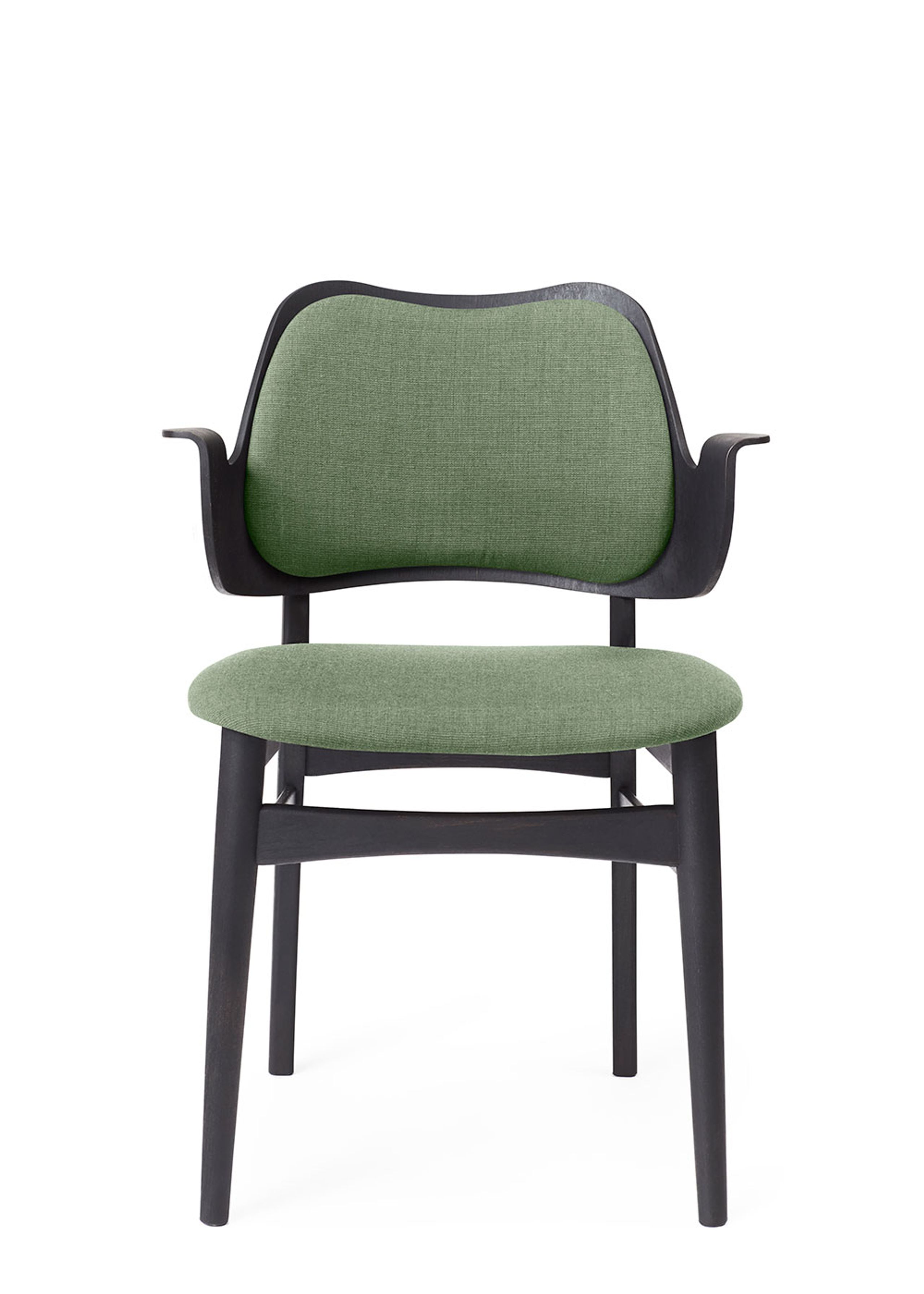 Warm Nordic - Chair - Gesture Chair / Black Lacquered Oak - Canvas 926 (Sage Green)
