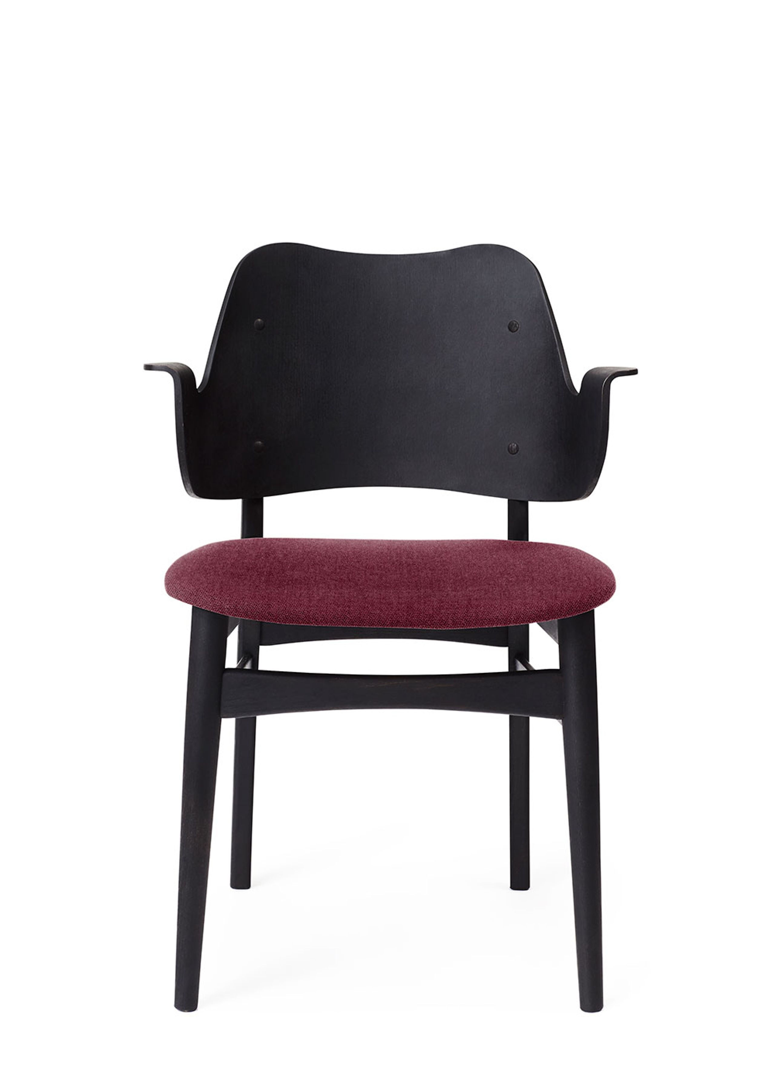 Warm Nordic - Chair - Gesture Chair / Black Lacquered Oak - Vidar 693 (Bordeaux)