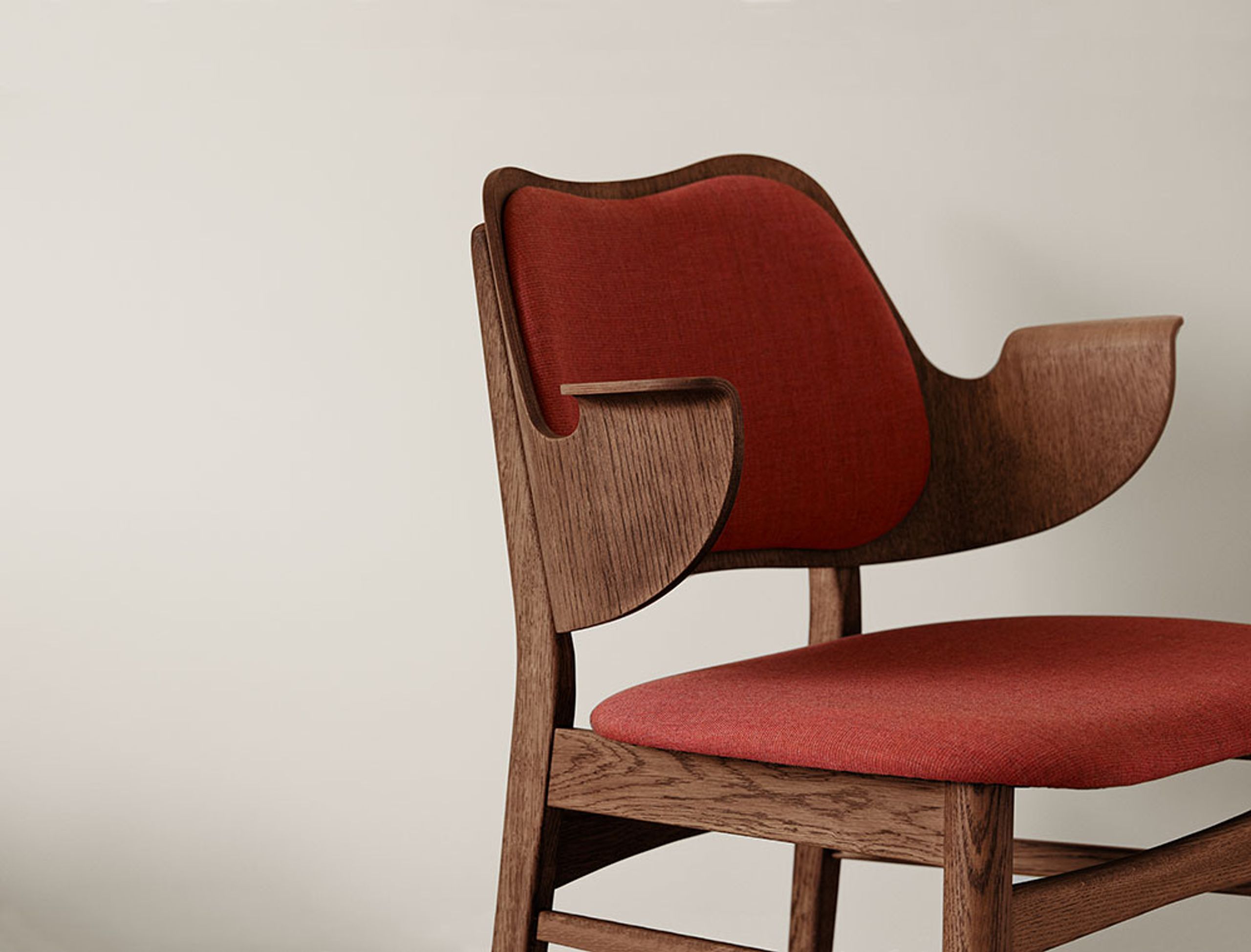 Warm Nordic - Président - Gesture Chair / Teak Oiled Oak - Silk 0250 (Camel)