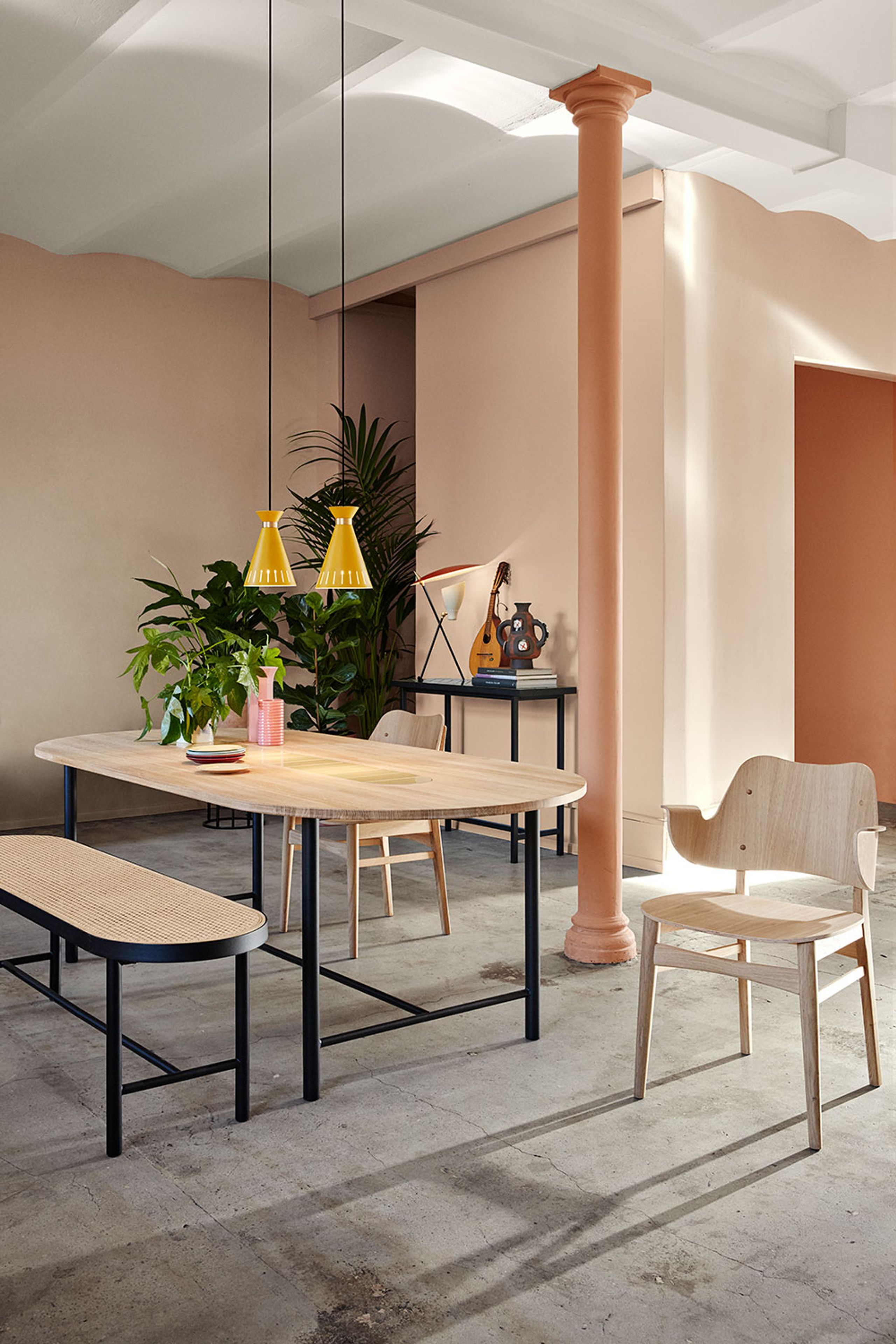 Warm Nordic - Chair - Gesture Chair / Teak Oiled Oak - Vidar 443 (Yellow)