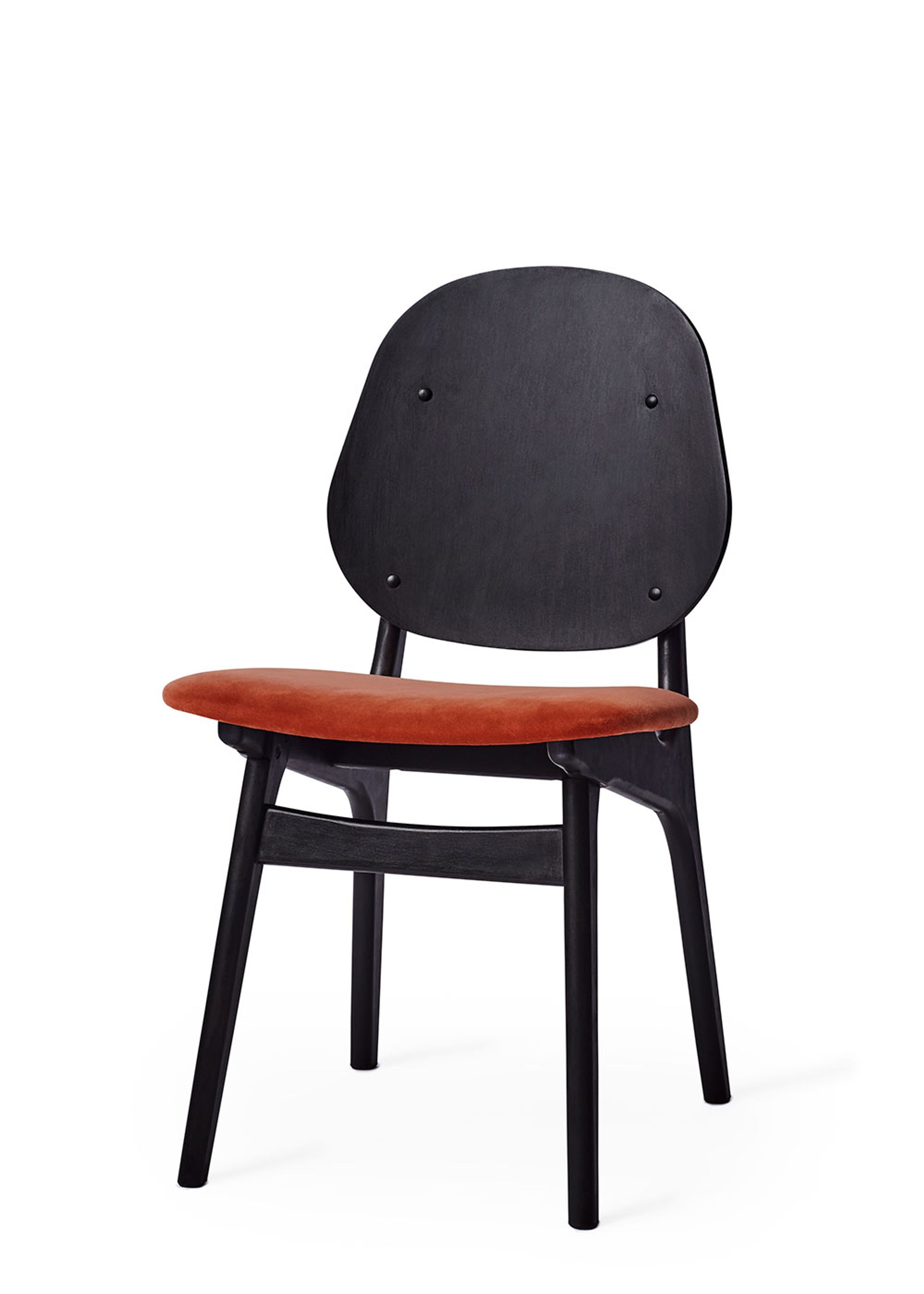 Warm Nordic - Stuhl - Noble Chair / Black Lacquered Oak - Ritz 3701 (Brick Red)