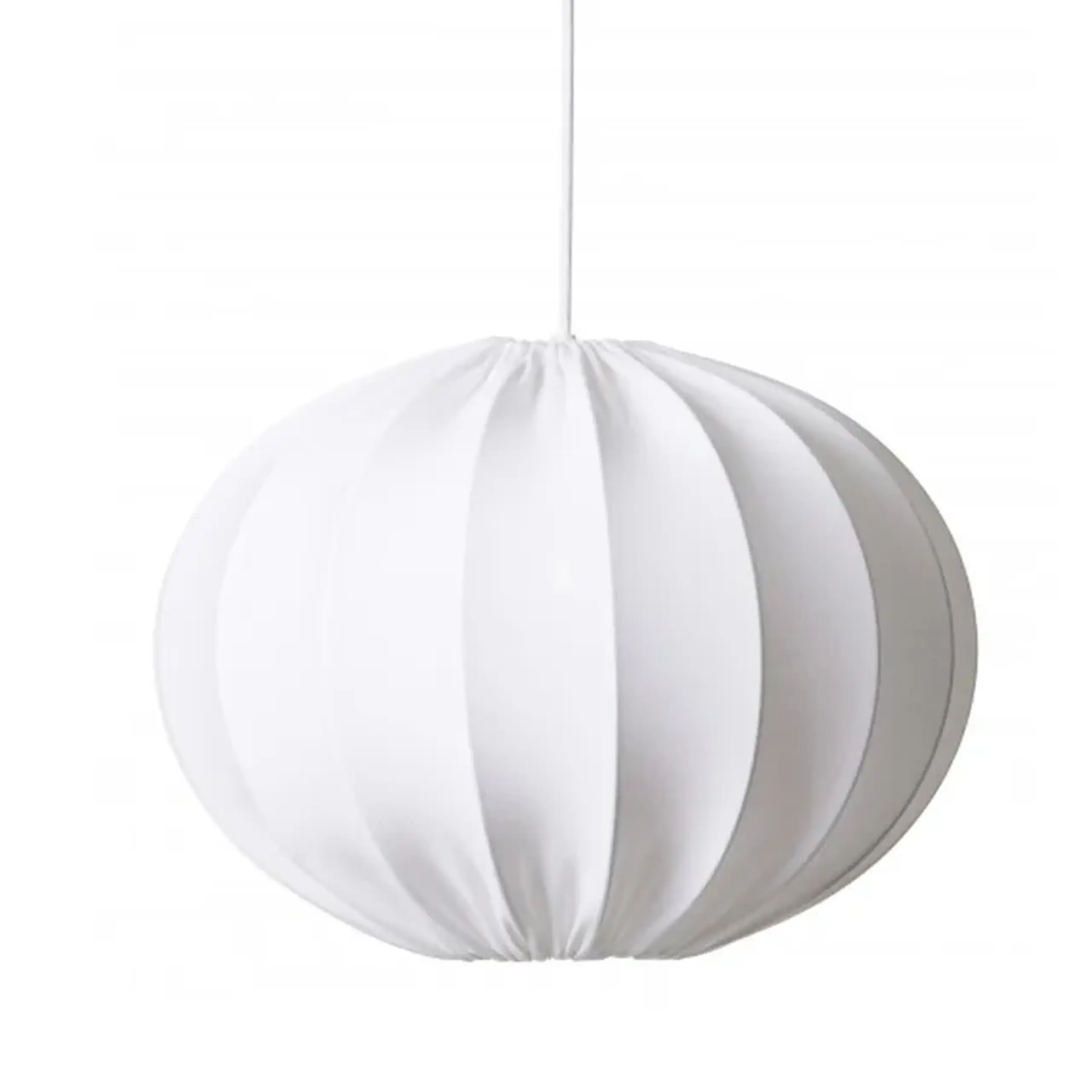 Watt & Veke - Závěsné svítidlo - Boll Oval Cotton Jersey - White - Small