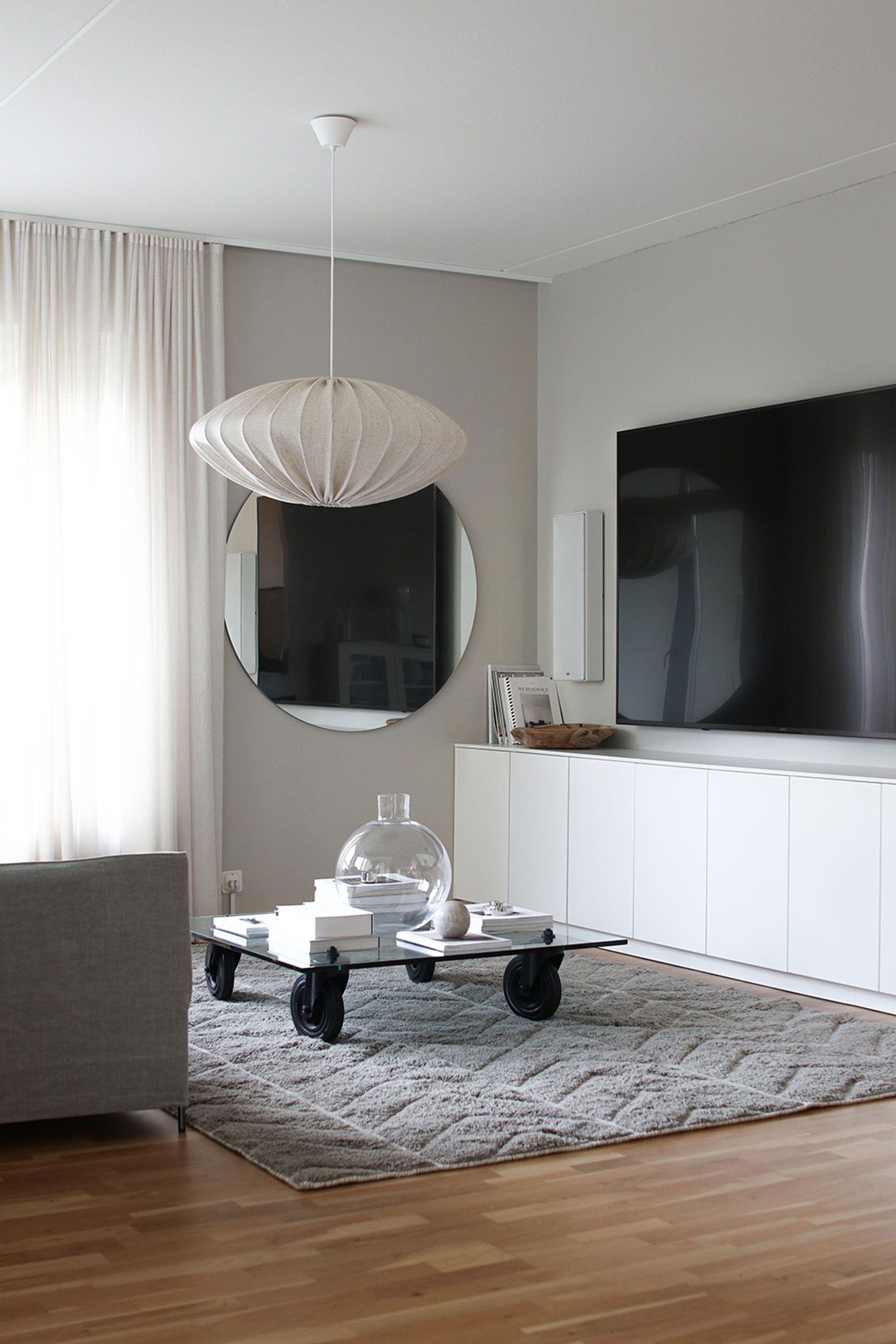 Watt & Veke - Pendant Lamp - Ellipse Linen - Sand - Large