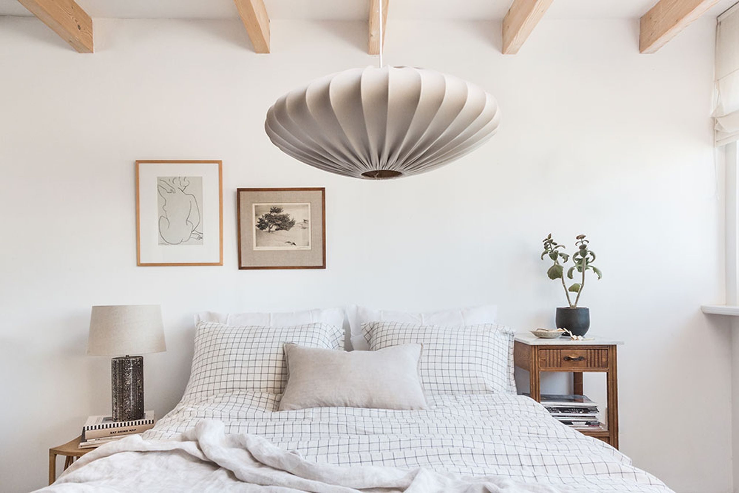 Watt & Veke - Závěsné svítidlo - Ellipse Linen - White - Small