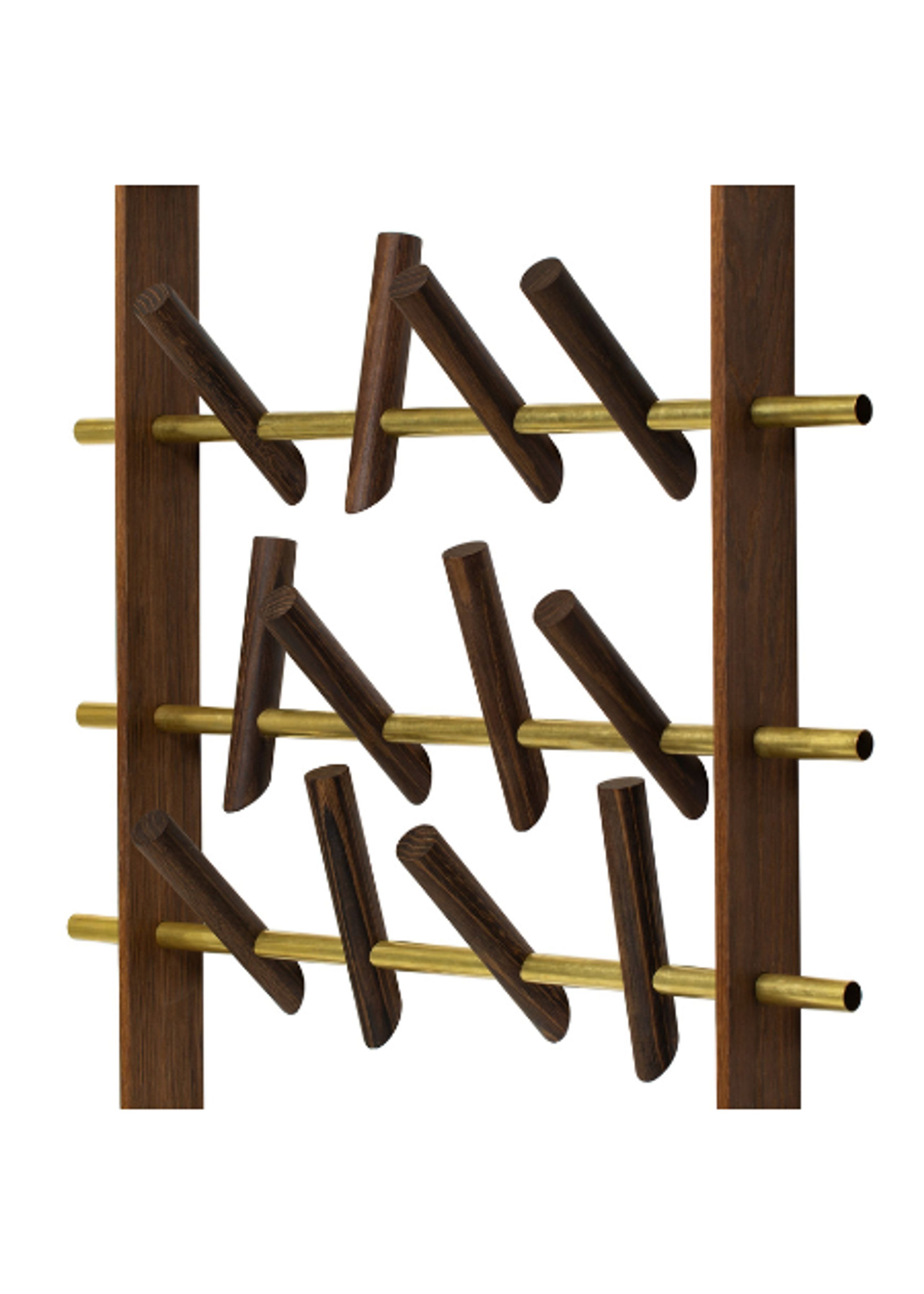 WeDoWood - Hooks - Coat Frame - Smoked Oak - Brass