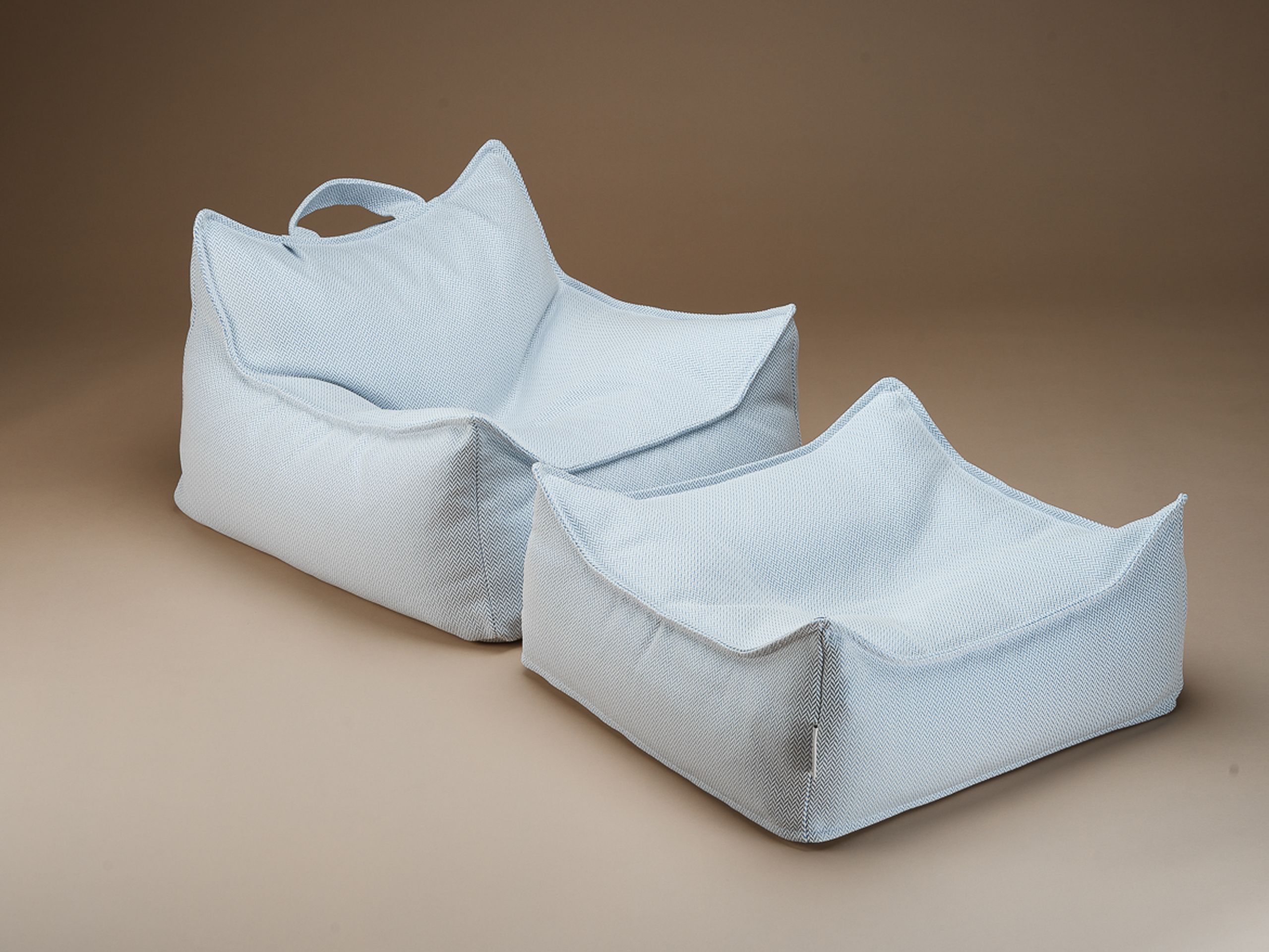 Wigiwama - Ottomano - Outdoor Square Ottoman - Azure