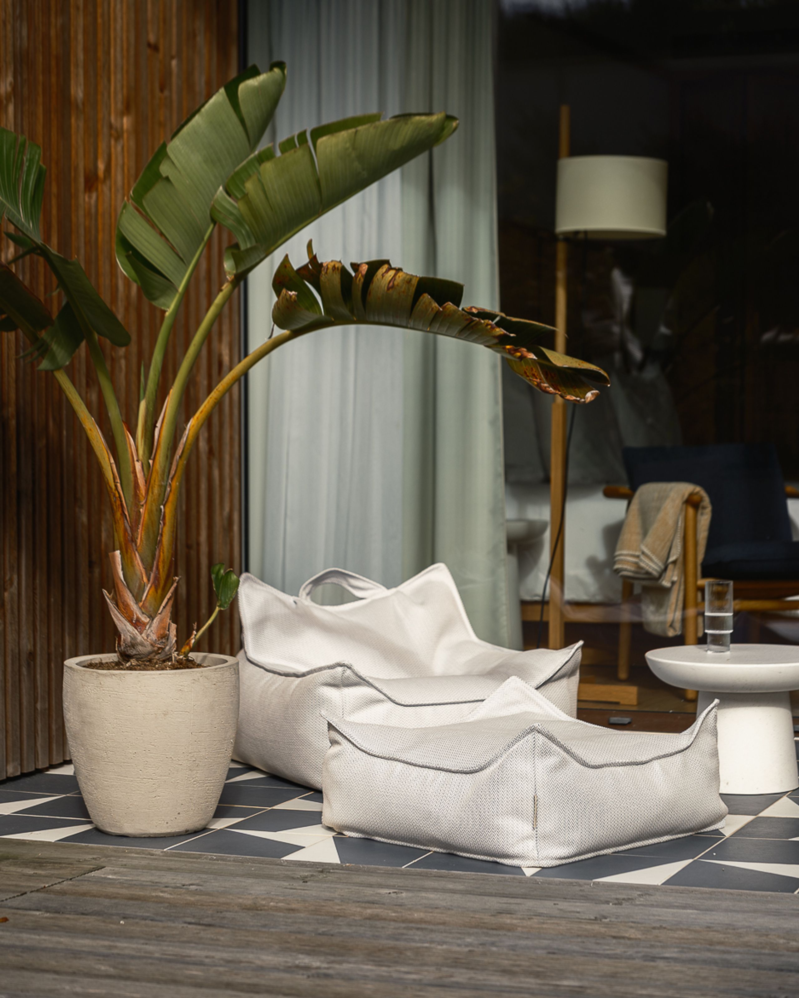 Wigiwama - Ottomane - Outdoor Square Ottoman - Terra