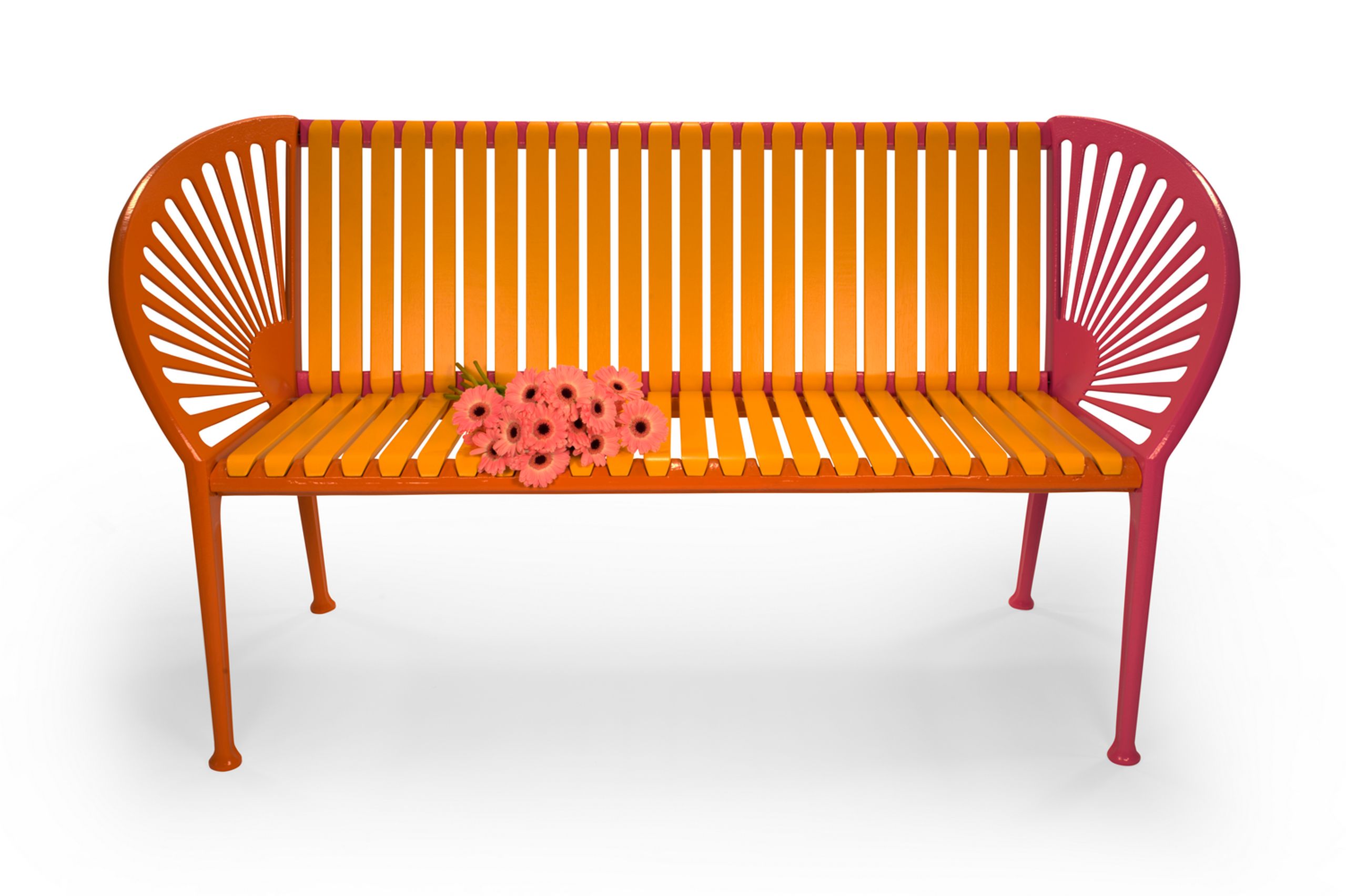 WOLFF NORDIC - Bænk - ND100 City bænken af Nanna Ditzel 100 års jubilæumsudgave - Støbejern, lakeret mahogni i 100 års jubilæums farver